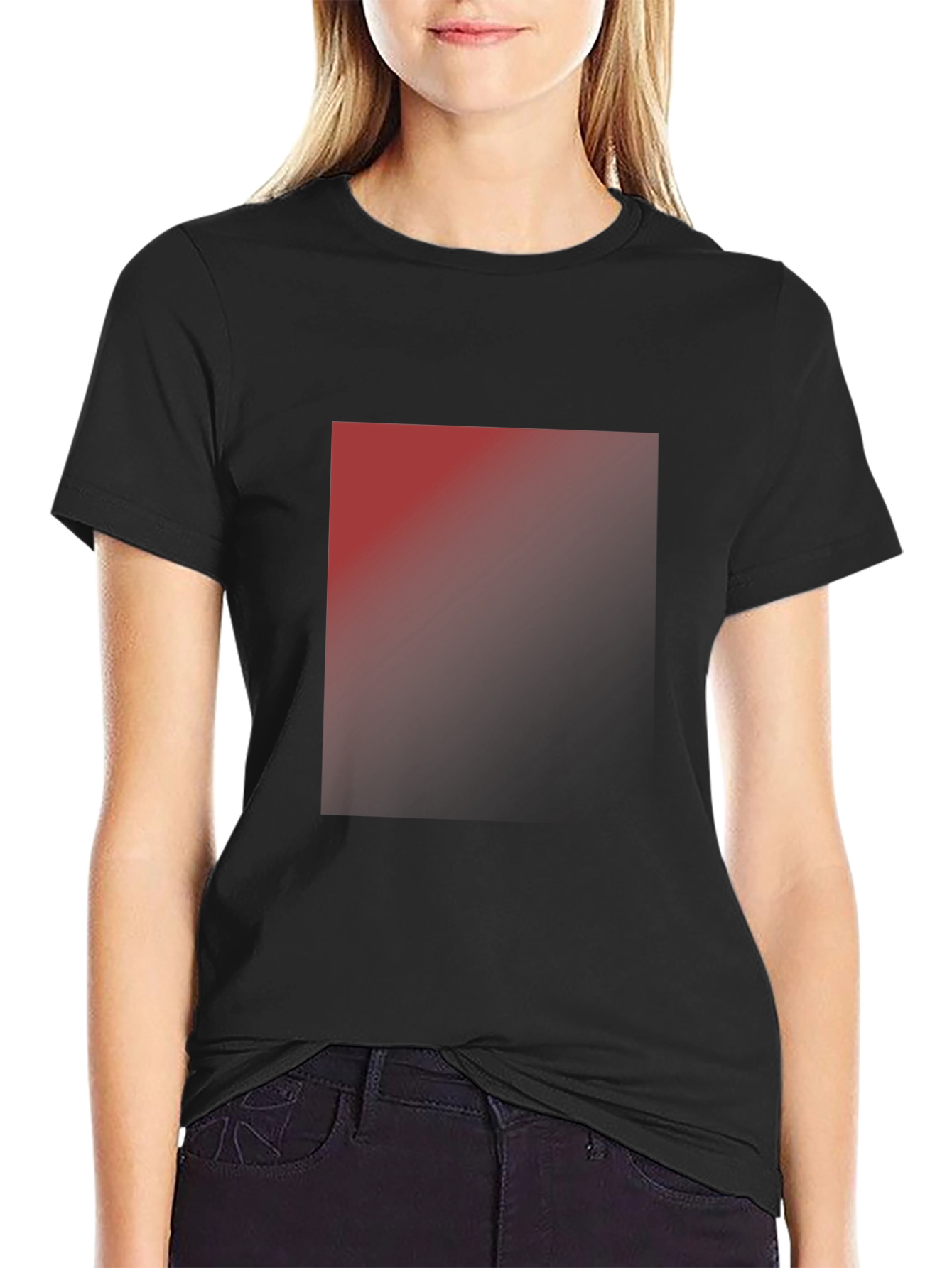 Mens Classic Black T-Shirt with Ombre Design