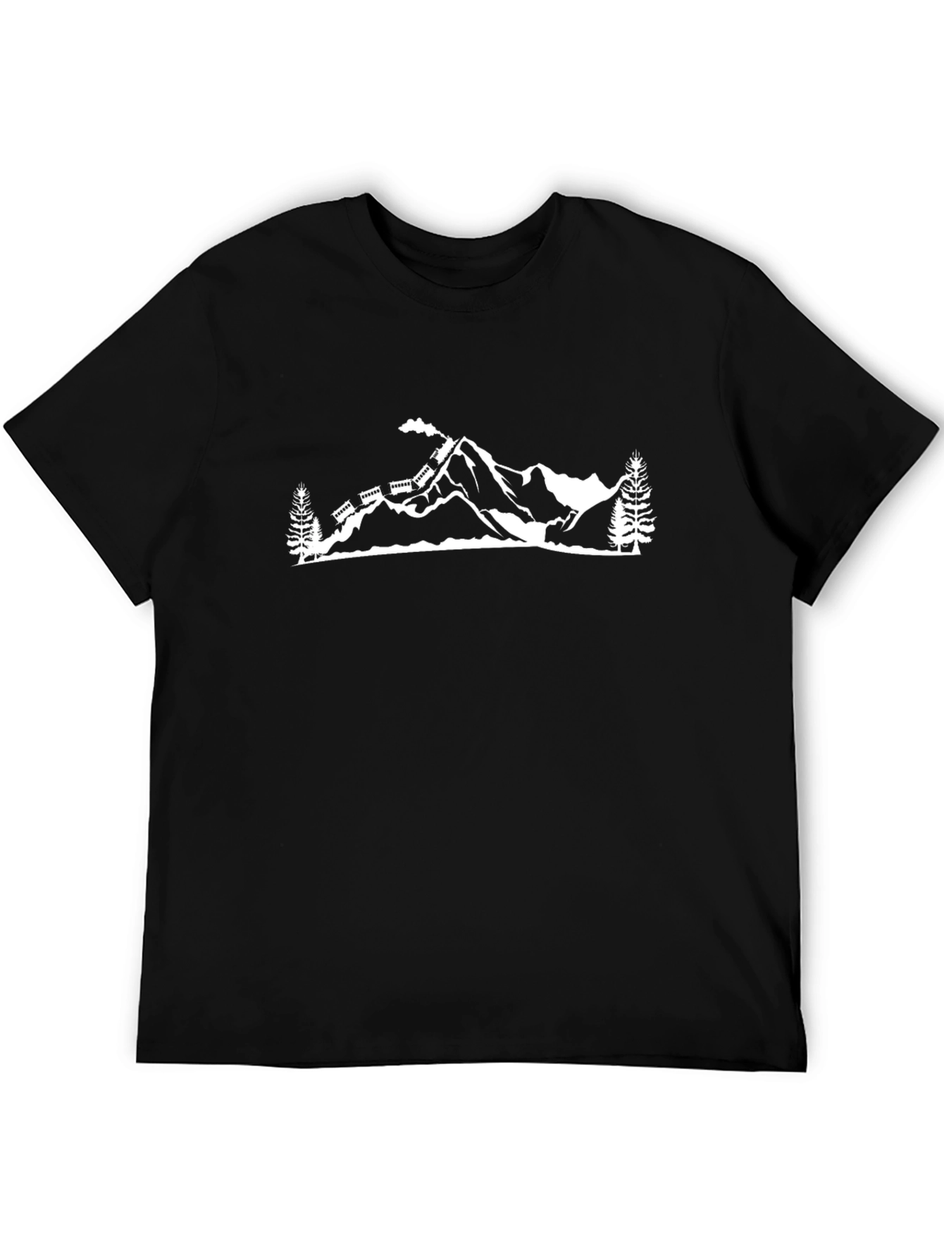 Mountain Train Graphic Tee - Black