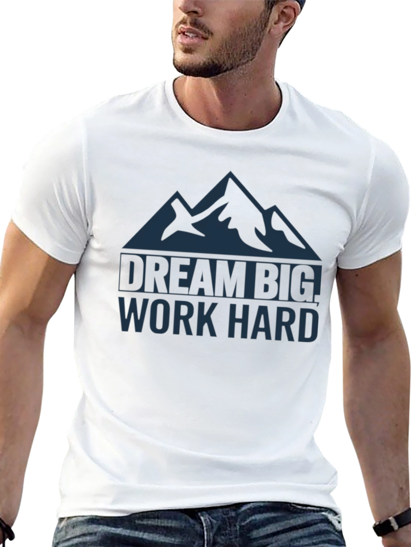 Dream Big Work Hard Black T-Shirt