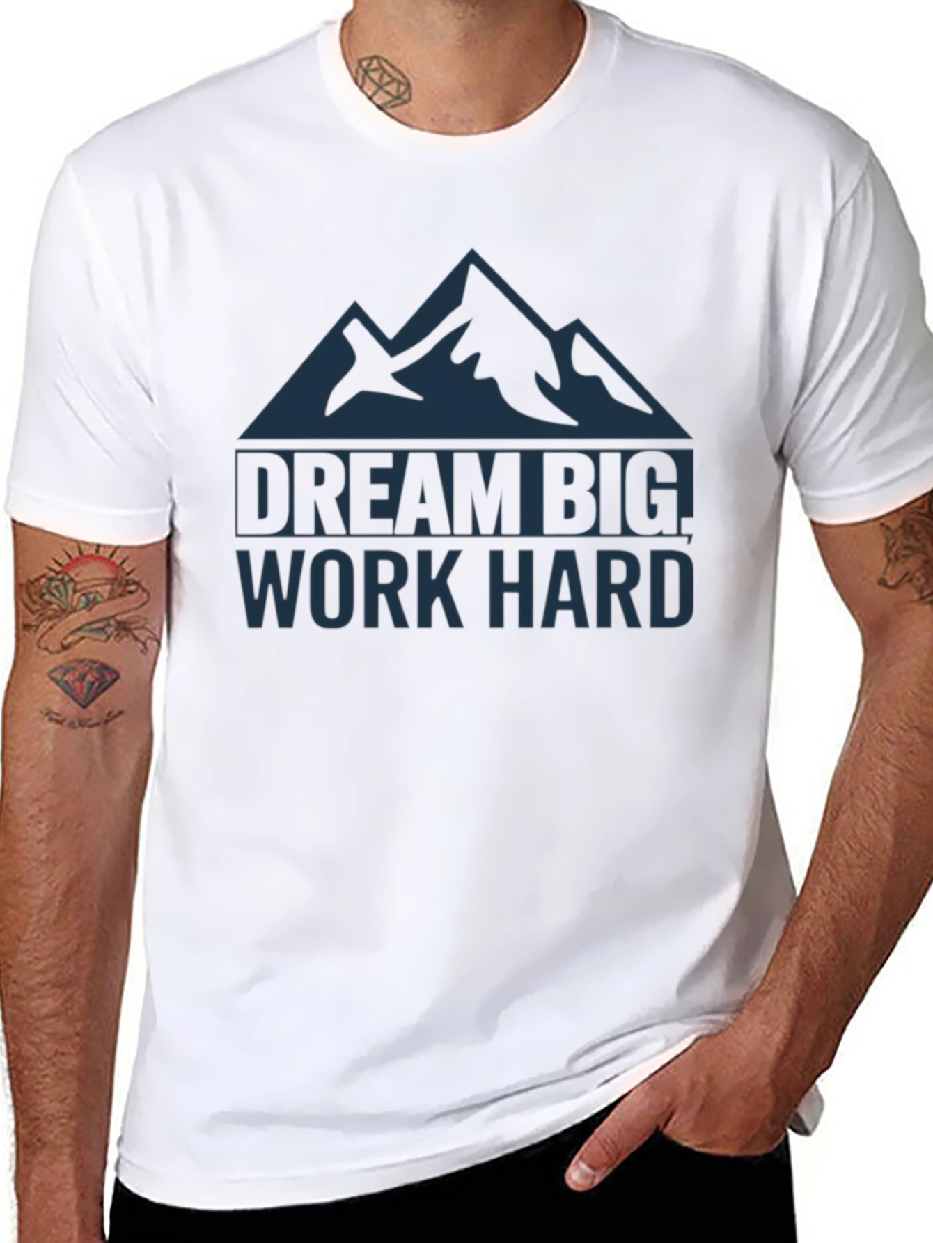 Dream Big Work Hard Black T-Shirt