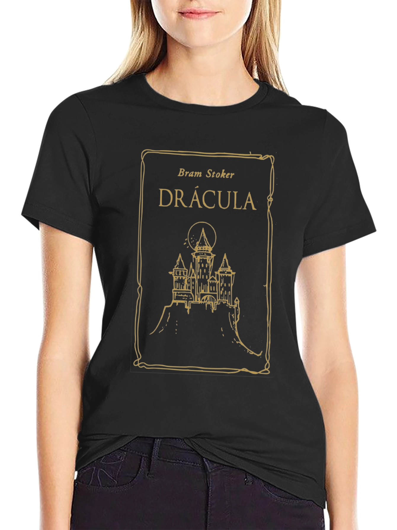 Dracula Book Cover T-Shirt - Bram Stoker Novel Tee