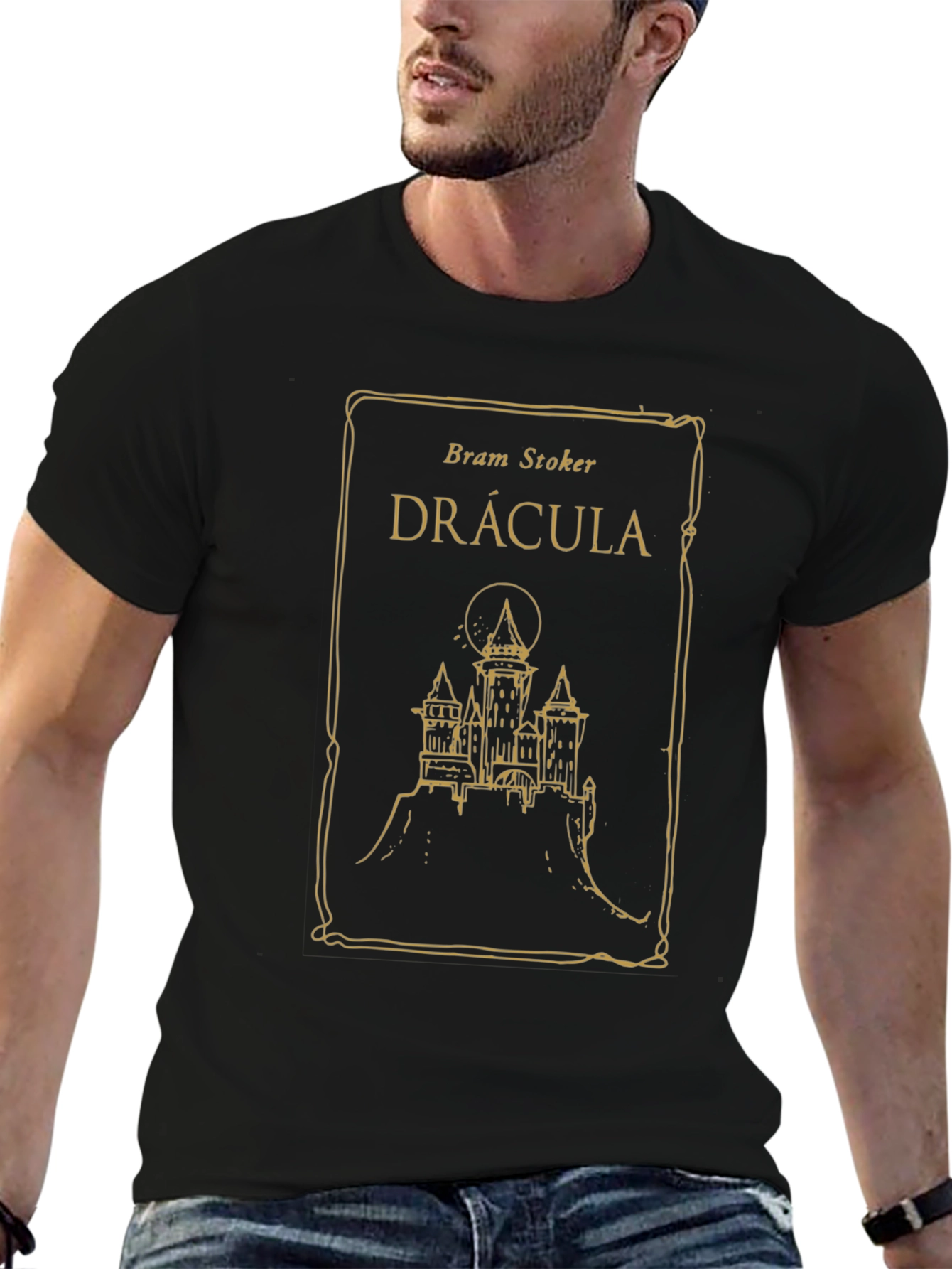 Dracula Book Cover T-Shirt - Bram Stoker Novel Tee