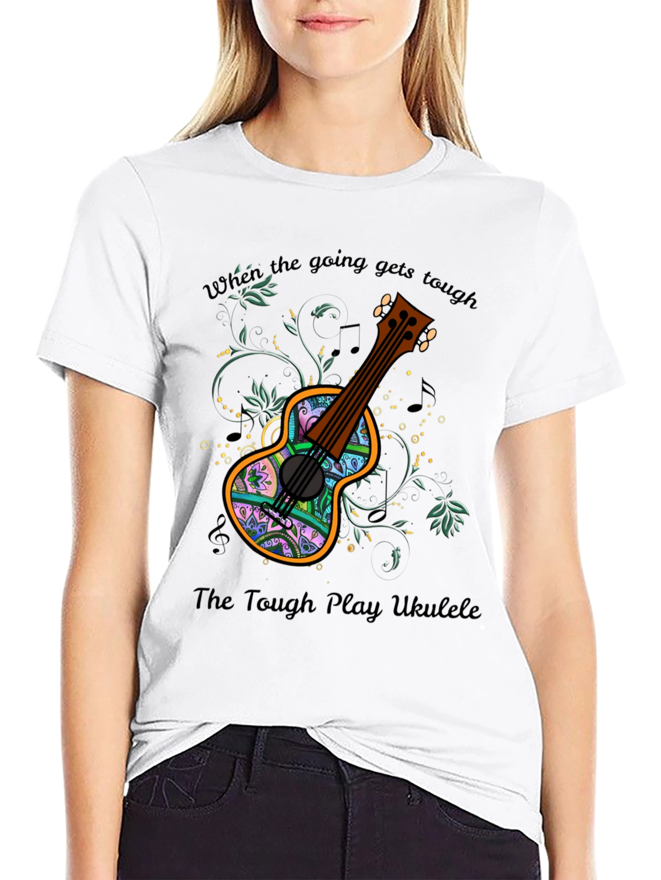 Ukulele Graphic Tee - When the Going Gets Tough