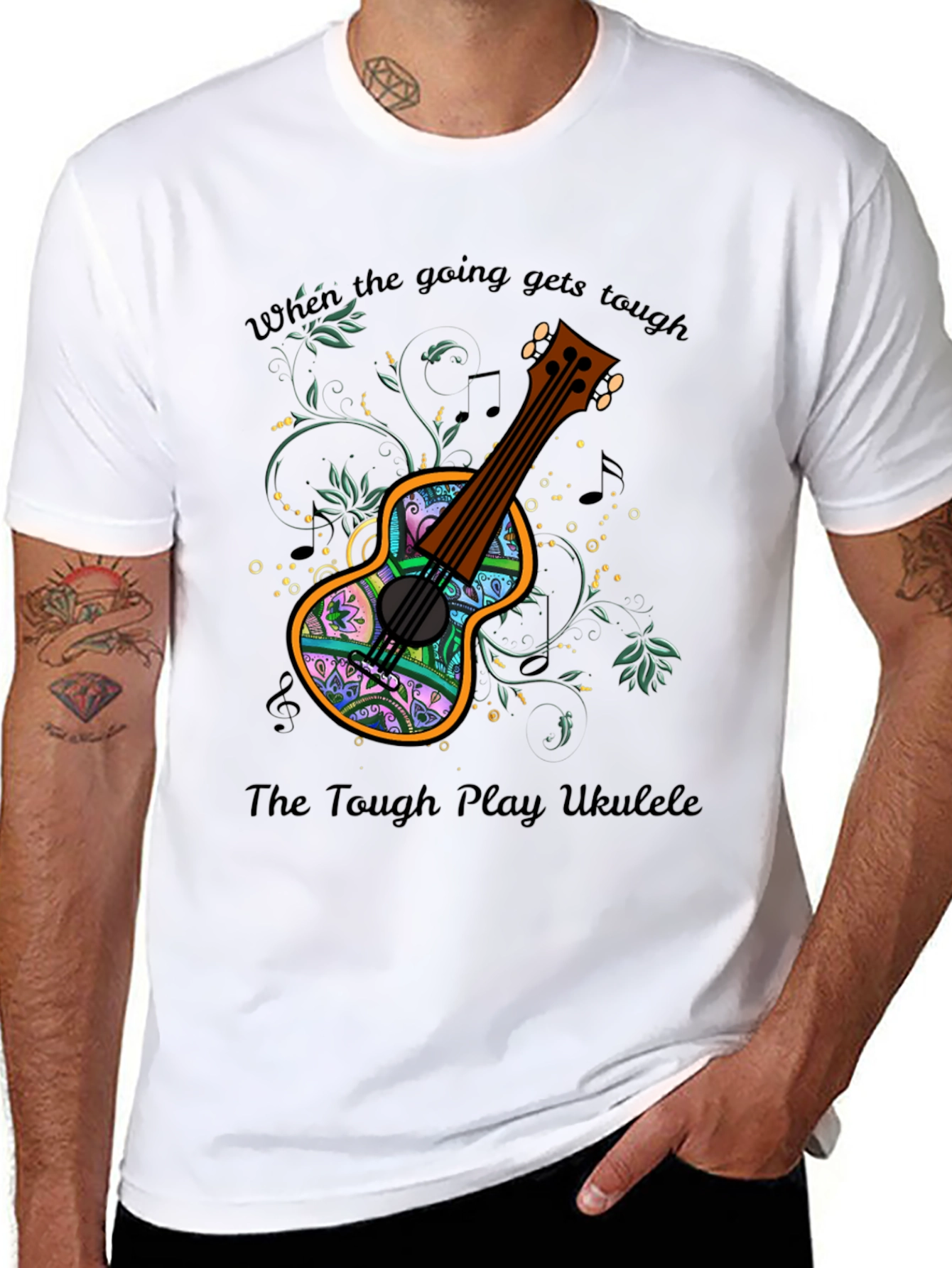 Ukulele Graphic Tee - When the Going Gets Tough