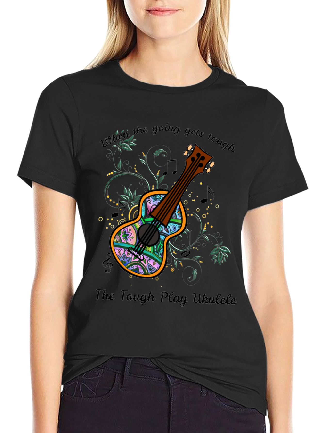 Ukulele Graphic Tee - When the Going Gets Tough