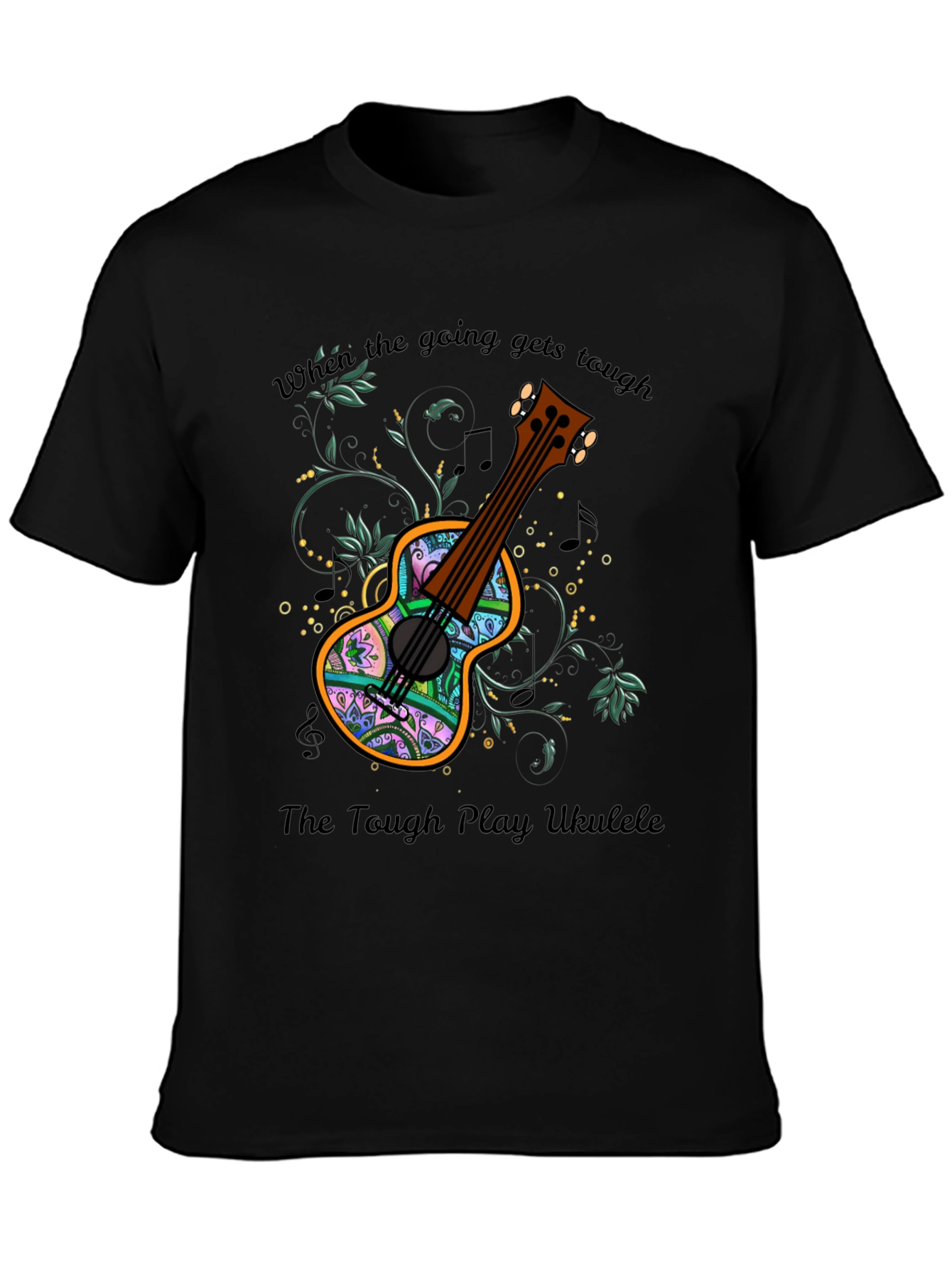 Ukulele Graphic Tee - When the Going Gets Tough