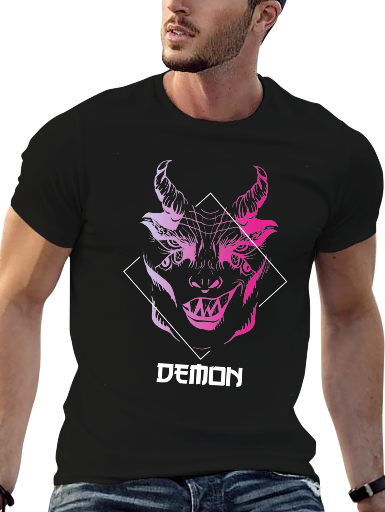 Demon Graphic T-Shirt - Edgy Streetwear