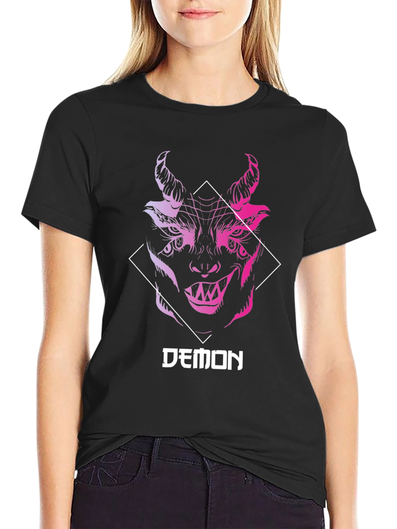 Demon Graphic T-Shirt - Edgy Streetwear