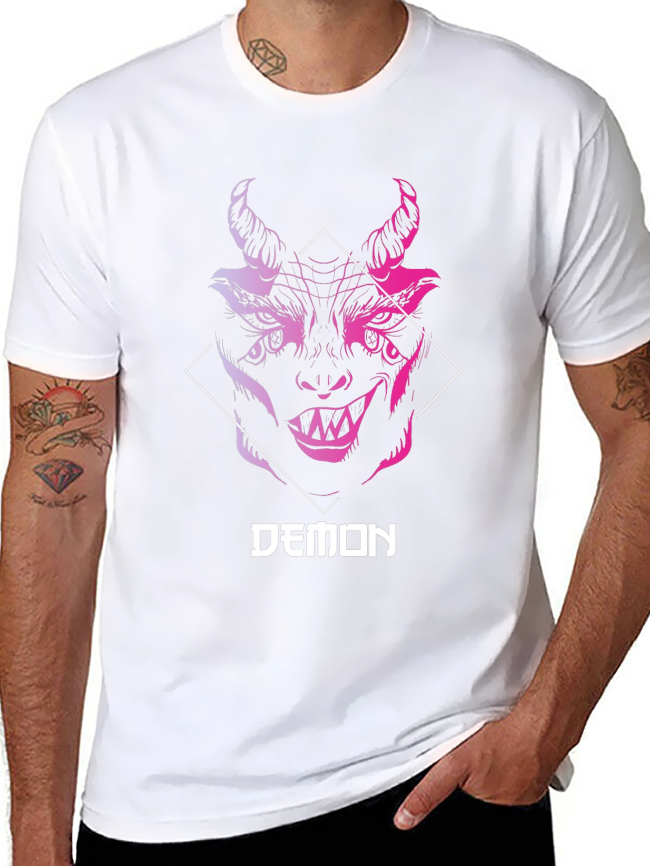 Demon Graphic T-Shirt - Edgy Streetwear
