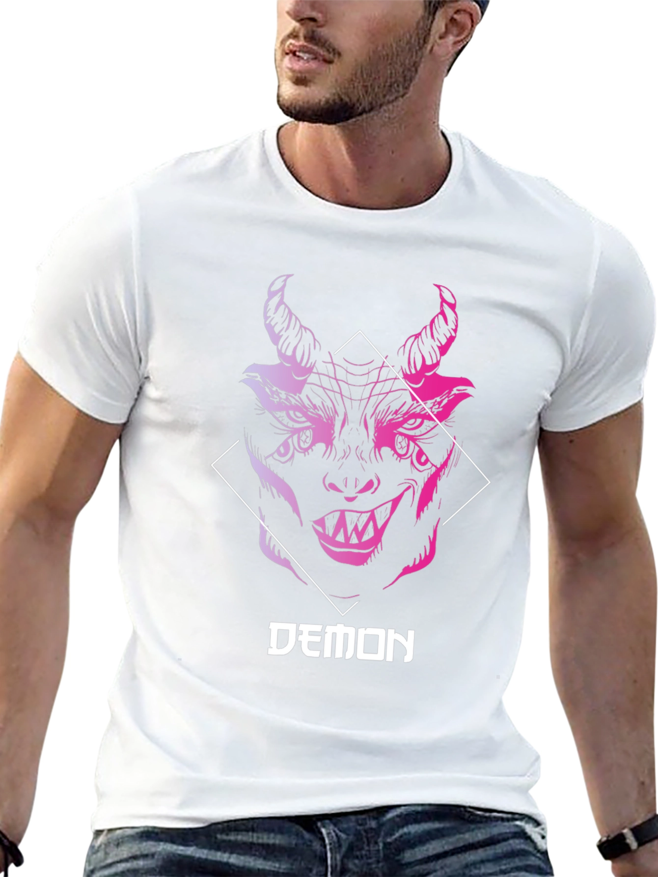 Demon Graphic T-Shirt - Edgy Streetwear