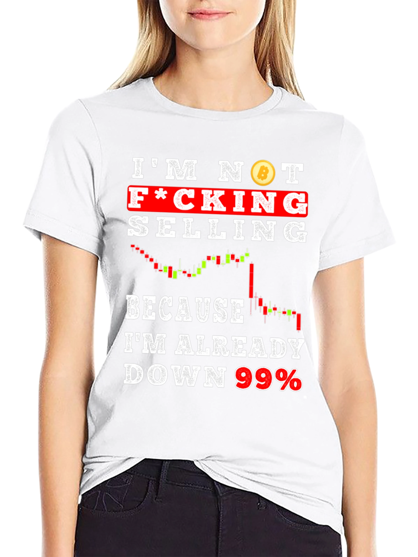 Bitcoin Investment Humor T-Shirt - Down 99%