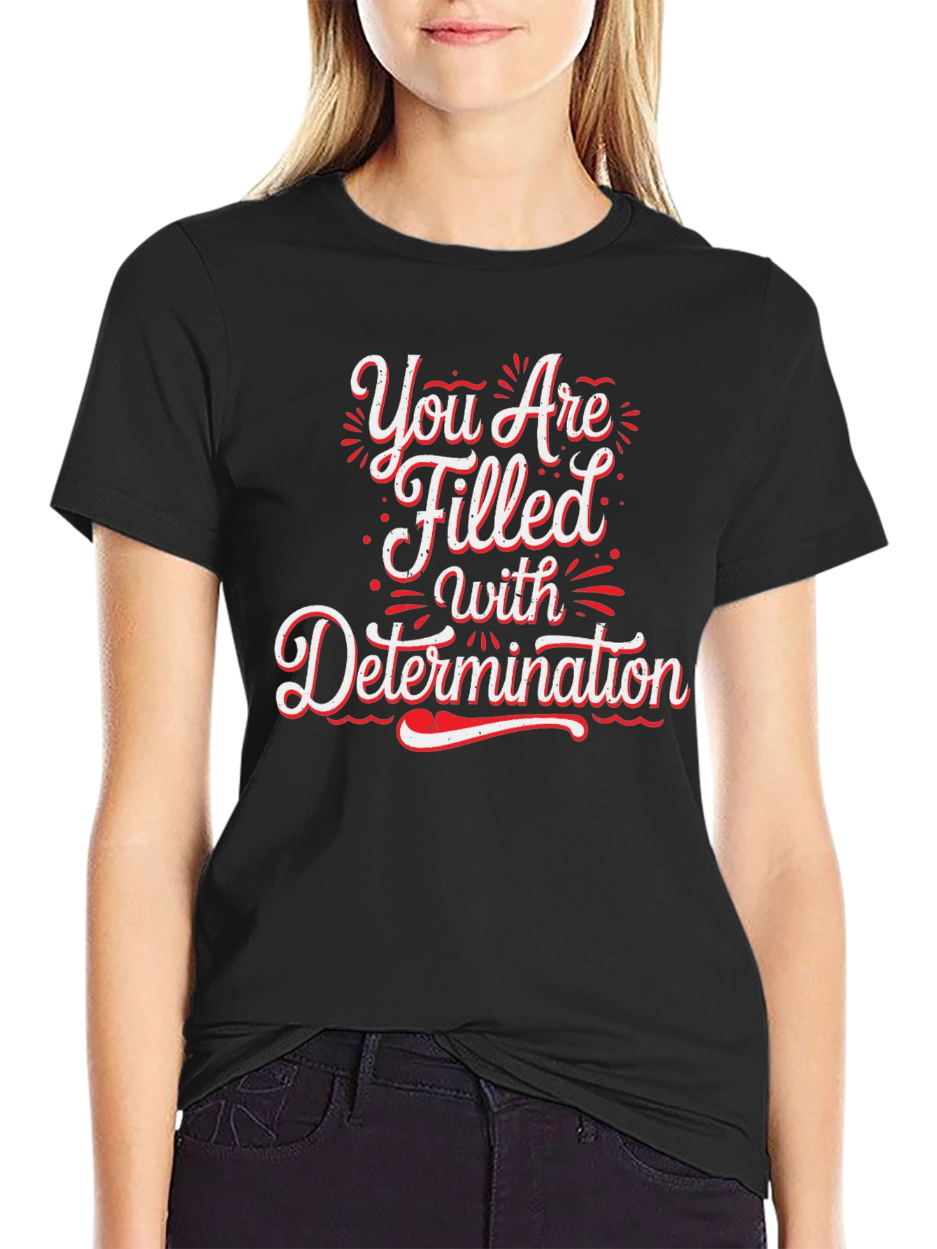 Determined Graphic Tee - Inspirational Motivation Shirt