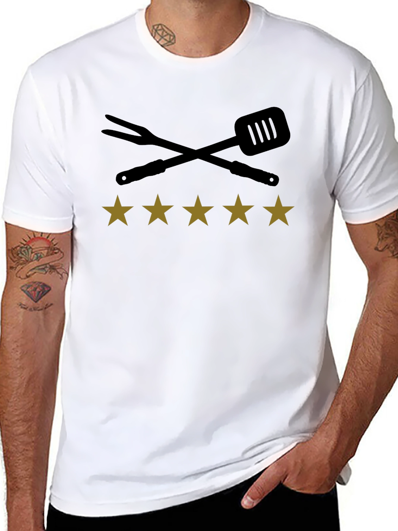 Grill Master Five Star T-Shirt BBQ Tools Graphic Tee