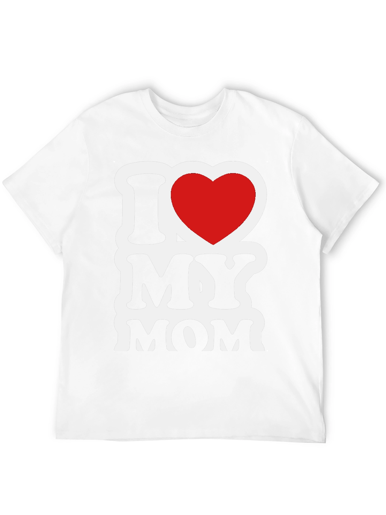 I Love My Mom Graphic T-Shirt - Black