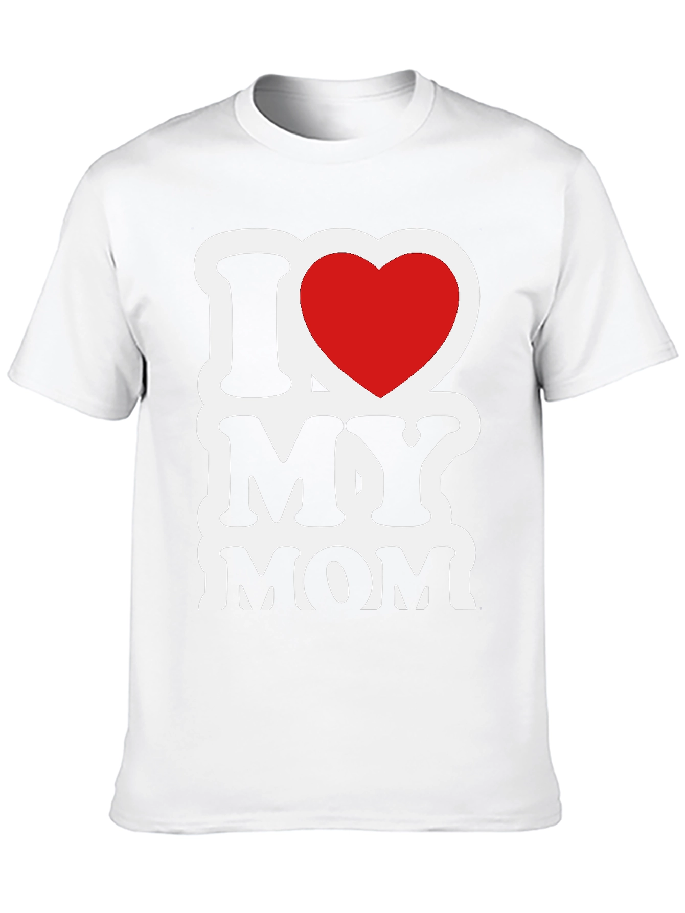 I Love My Mom Graphic T-Shirt - Black