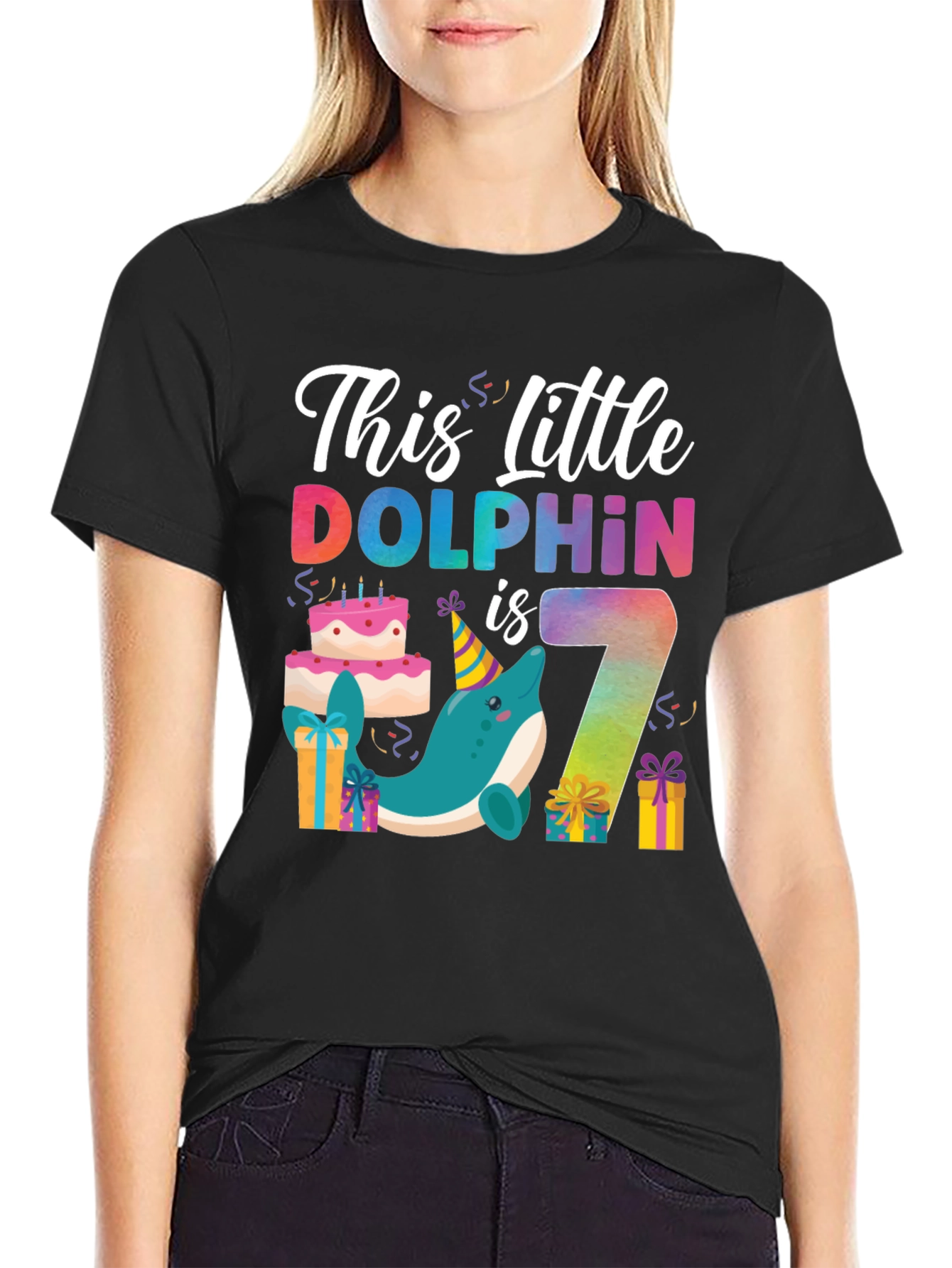 This Little Dolphin is Seven T-Shirt