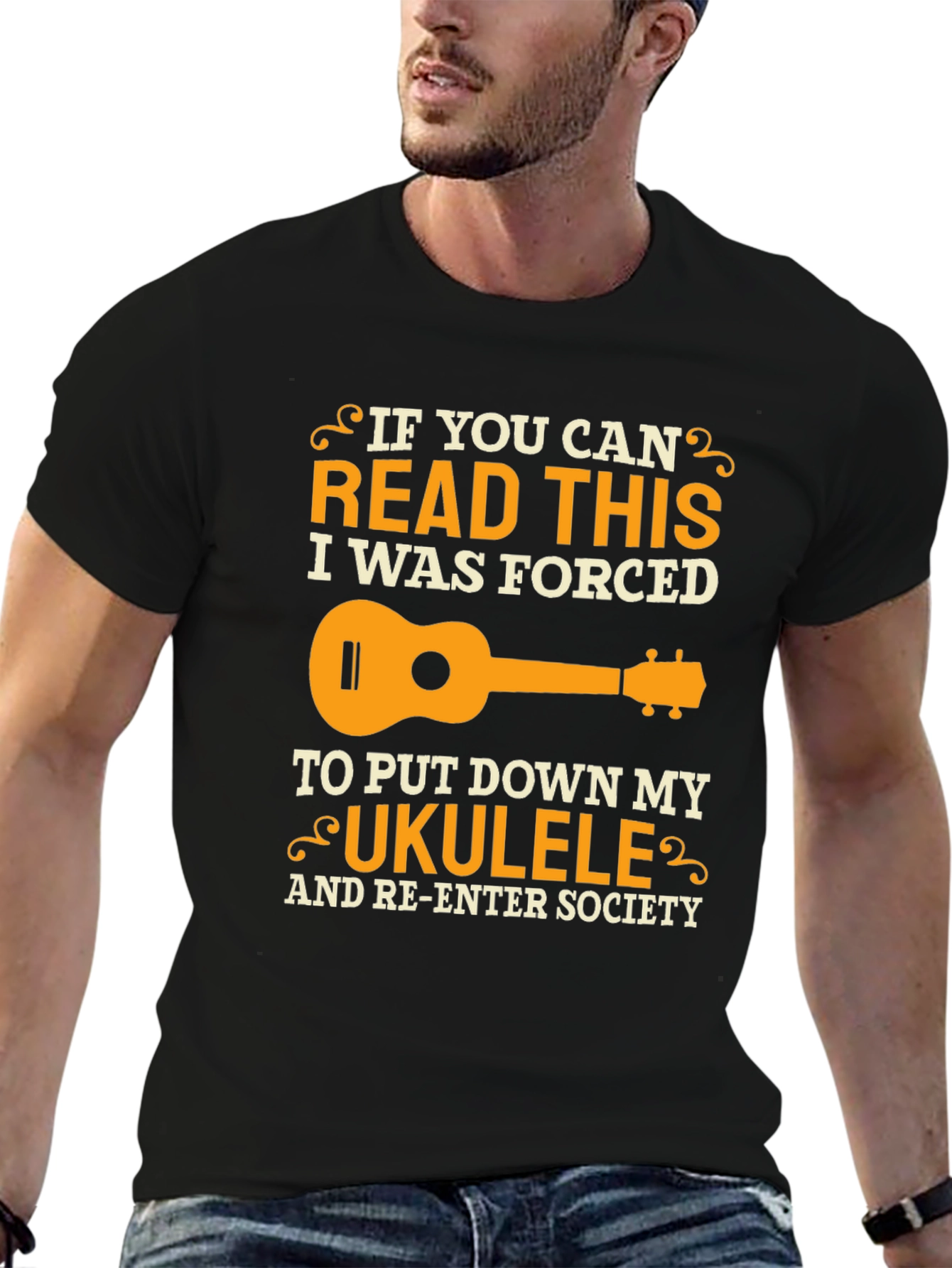Ukulele Forced to Re-Enter Society T-Shirt