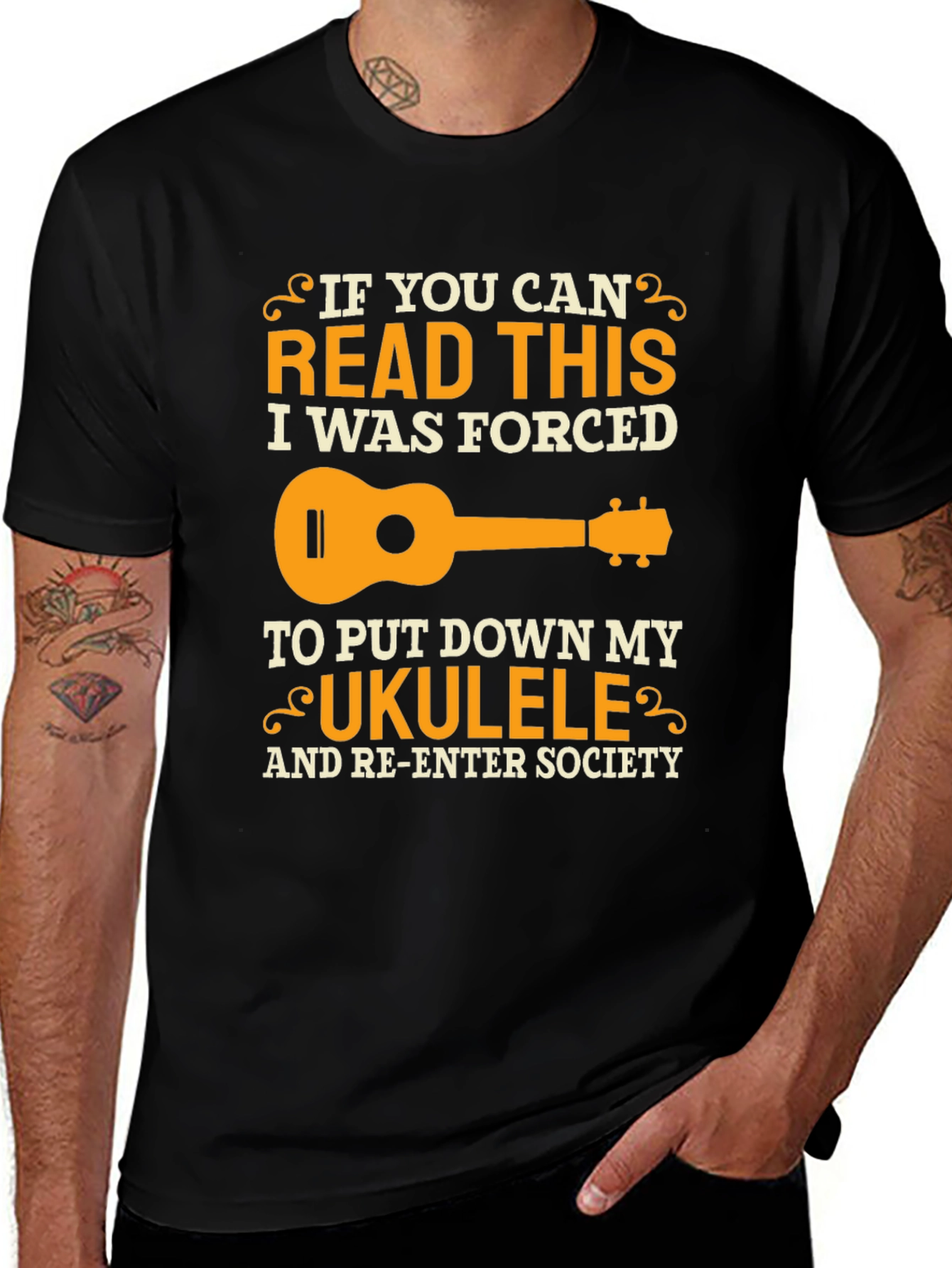 Ukulele Forced to Re-Enter Society T-Shirt