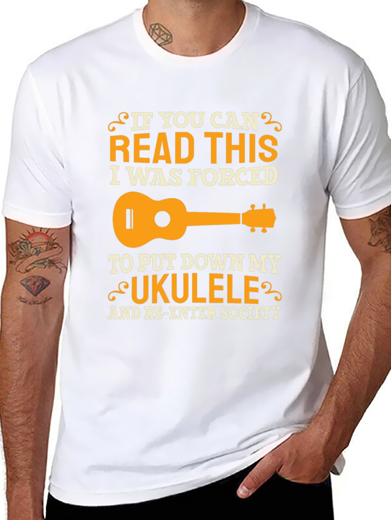 Ukulele Forced to Re-Enter Society T-Shirt