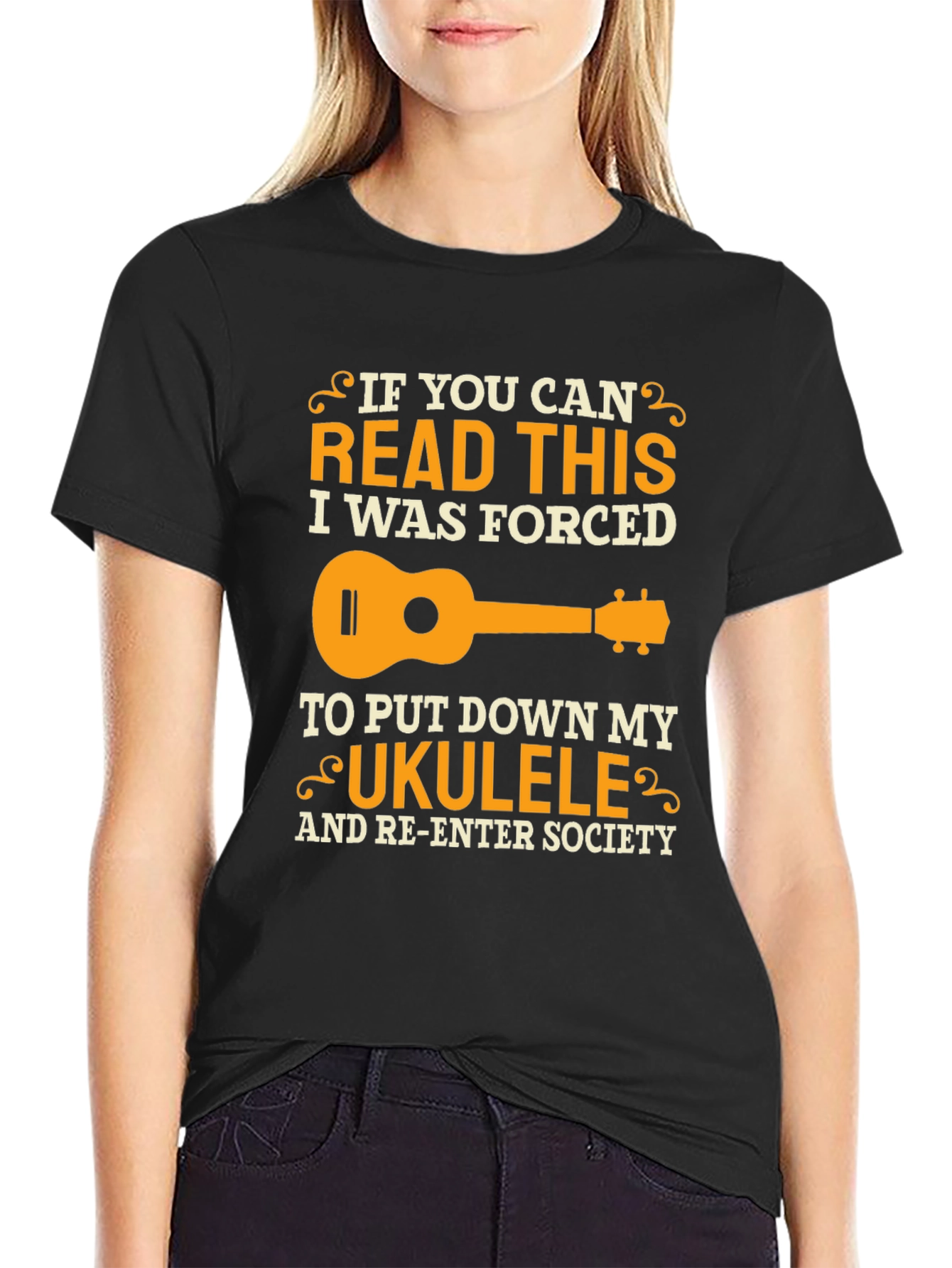 Ukulele Forced to Re-Enter Society T-Shirt