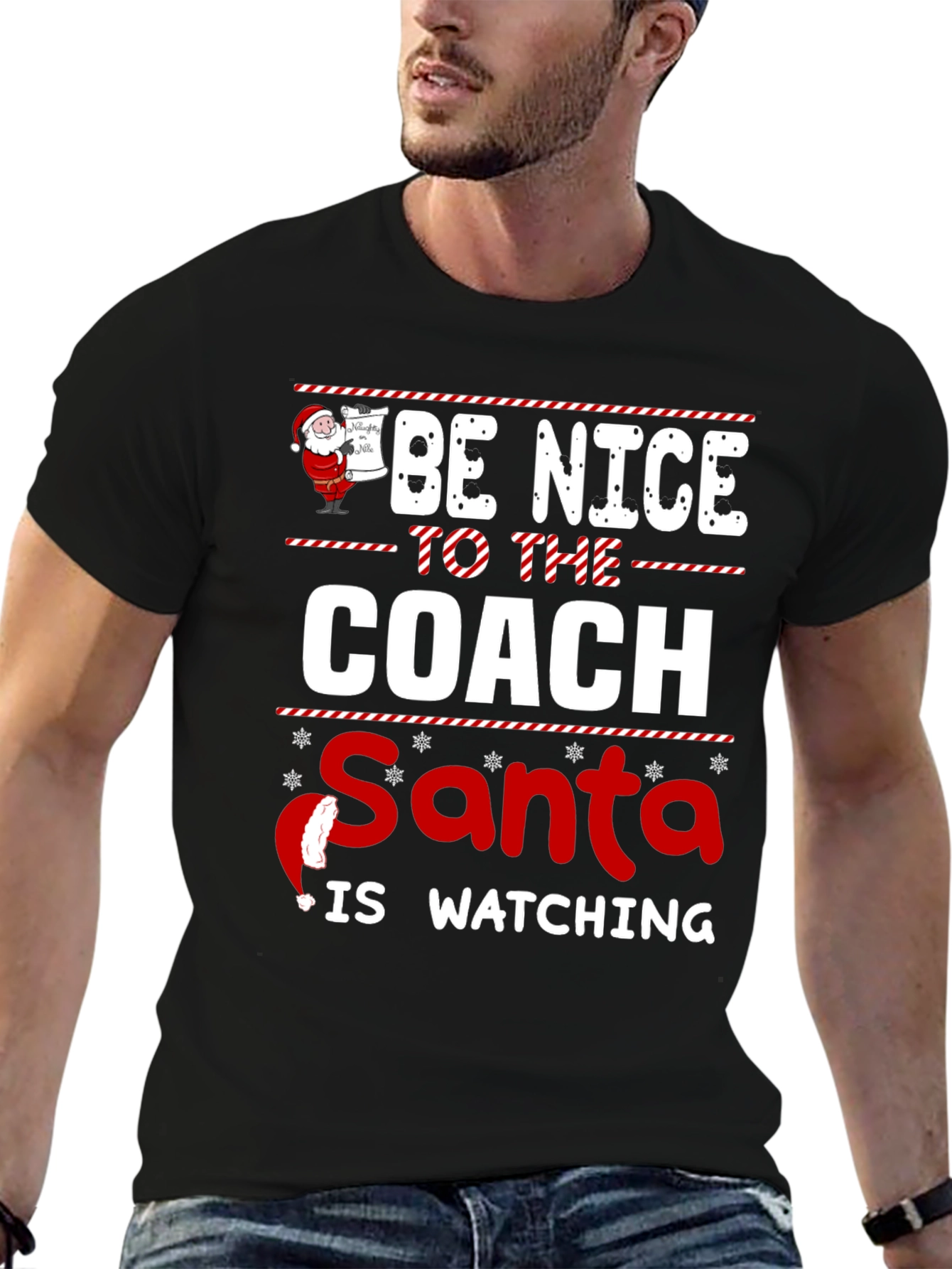 Be Nice to the Coach Santa Is Watching T-Shirt