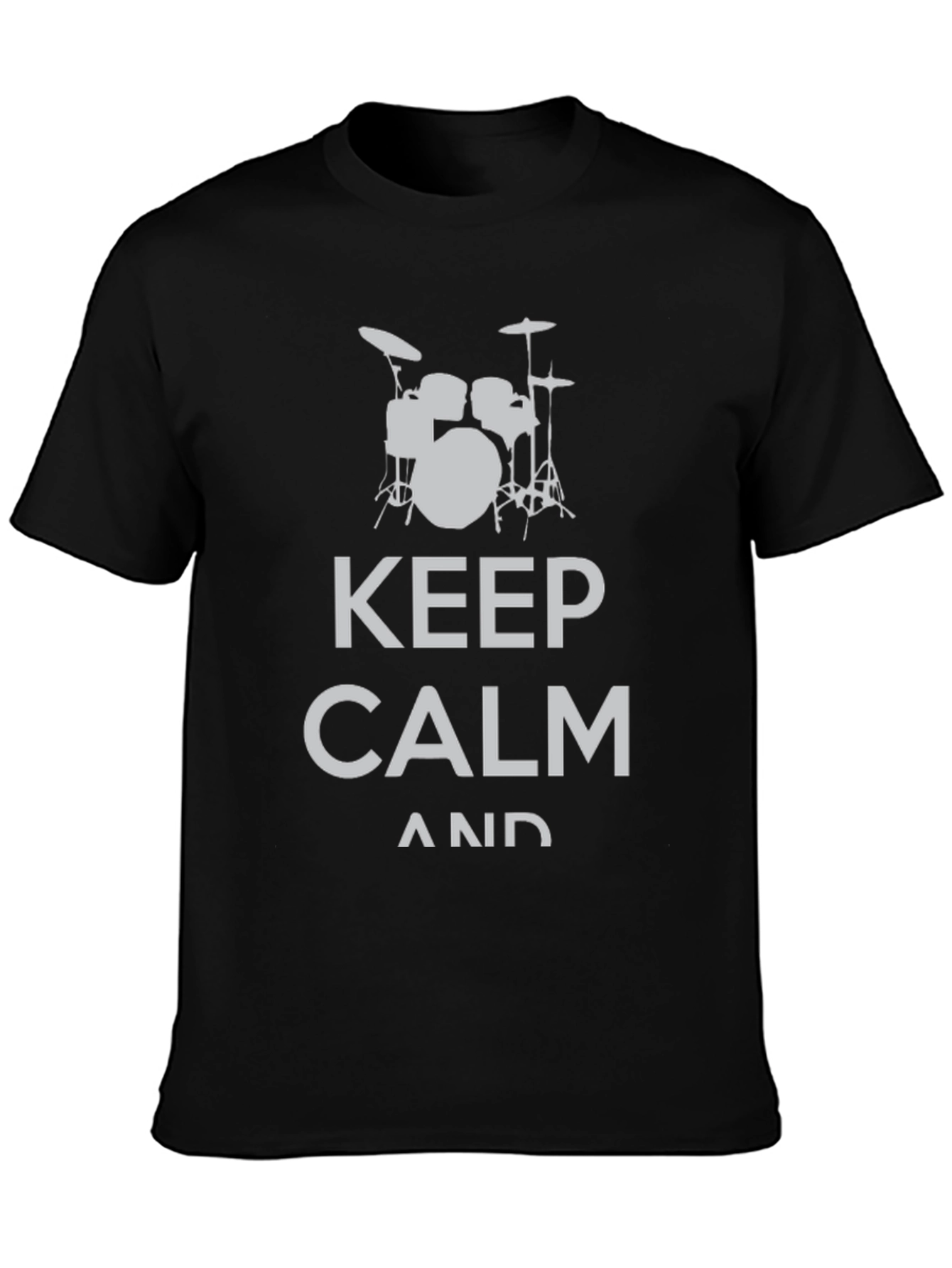 Keep Calm Drummer Black T-Shirt