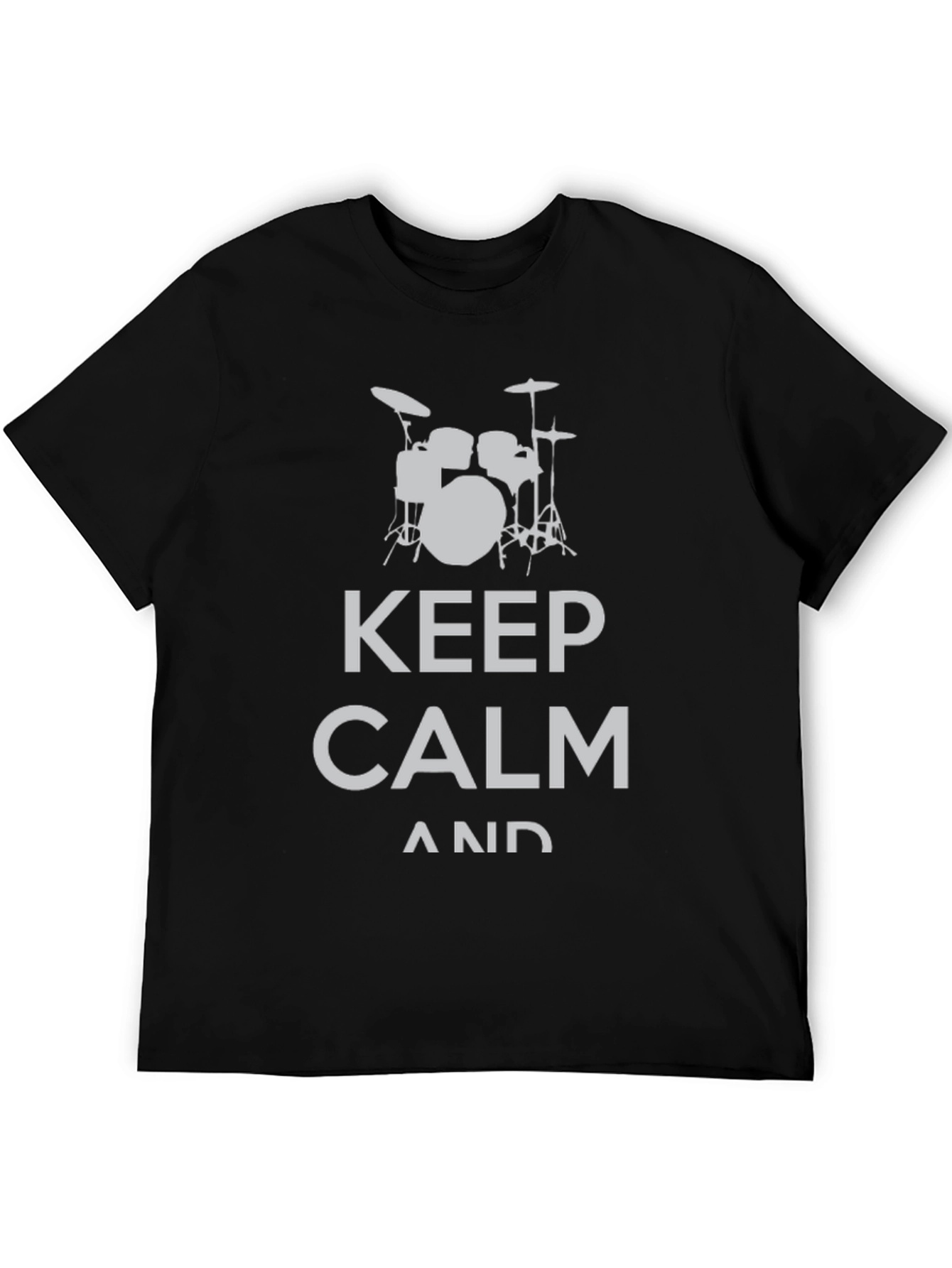 Keep Calm Drummer Black T-Shirt