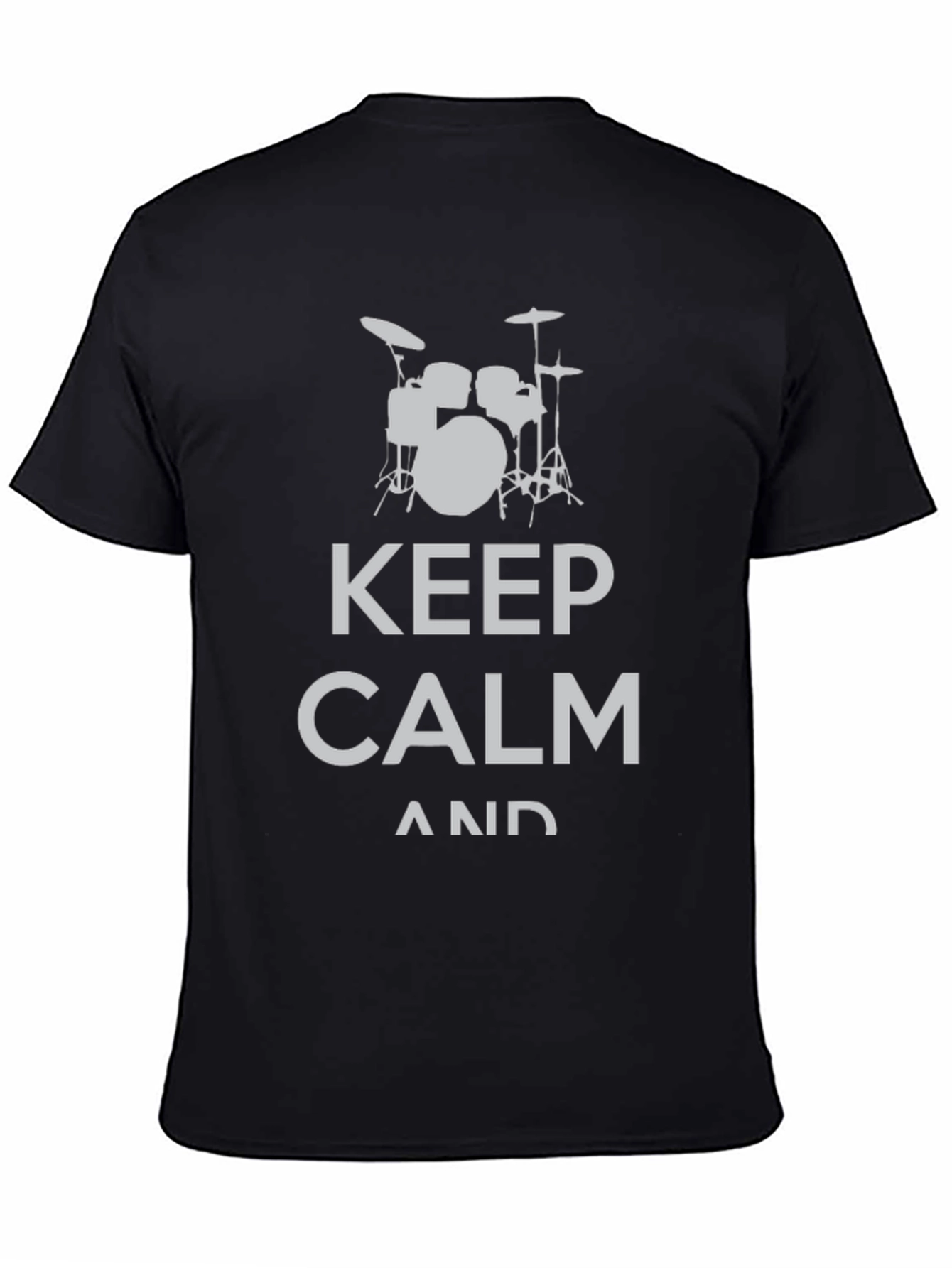Keep Calm Drummer Black T-Shirt