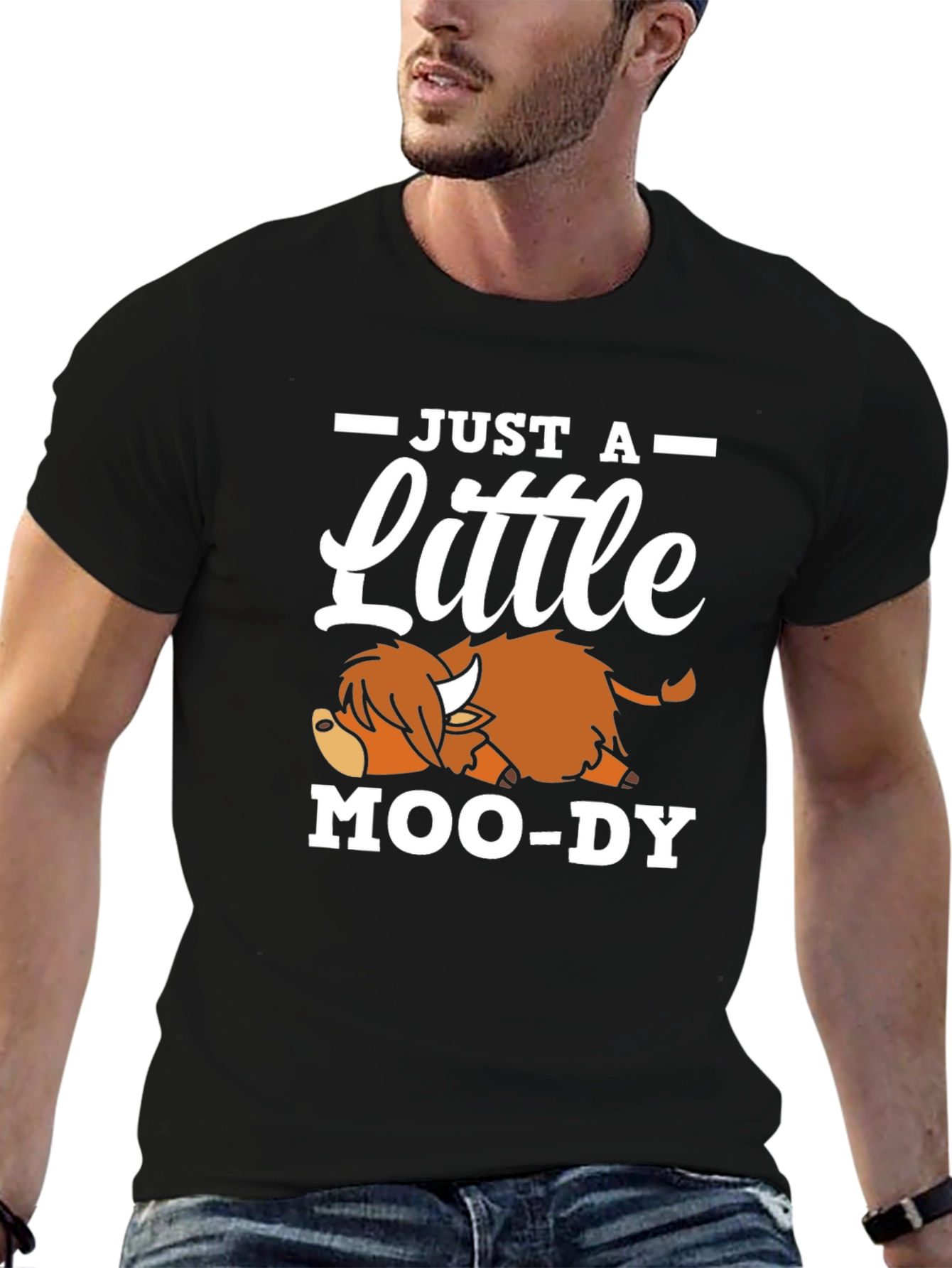 Just A Little Moo-Dy T-Shirt Black