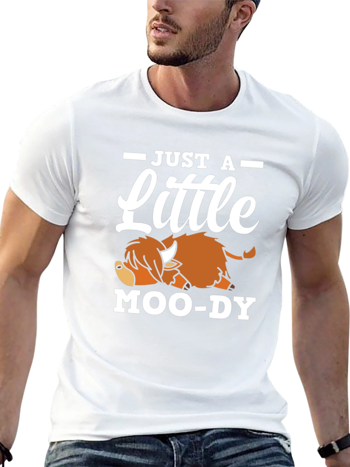 Just A Little Moo-Dy T-Shirt Black