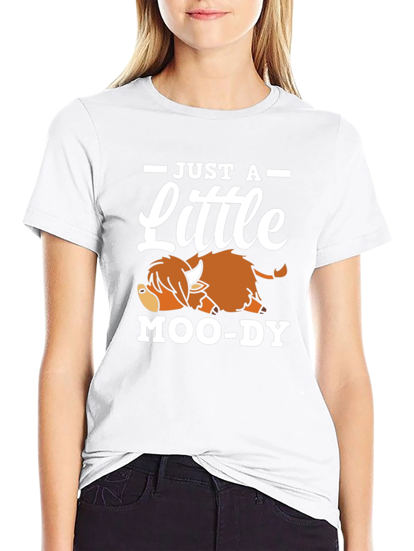 Just A Little Moo-Dy T-Shirt Black