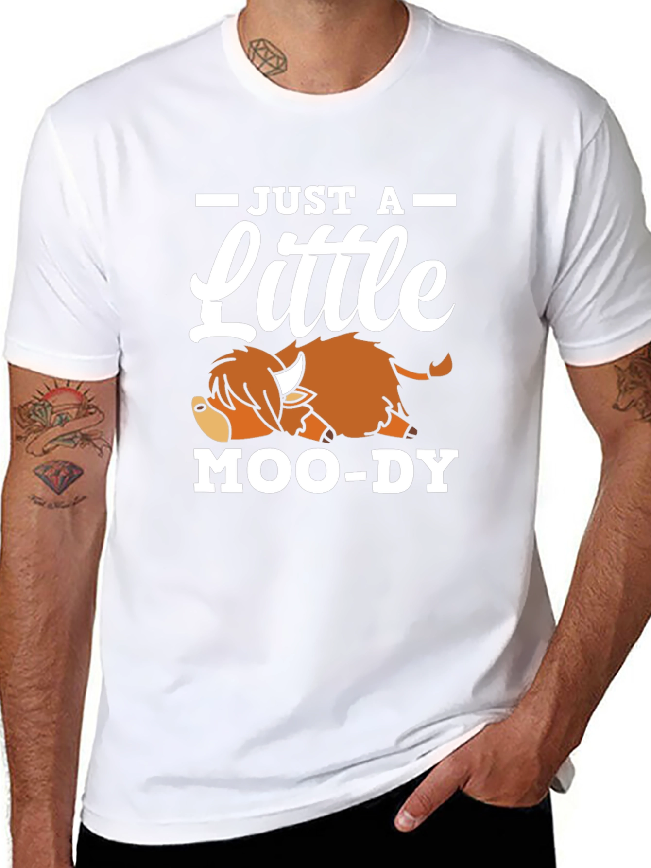 Just A Little Moo-Dy T-Shirt Black