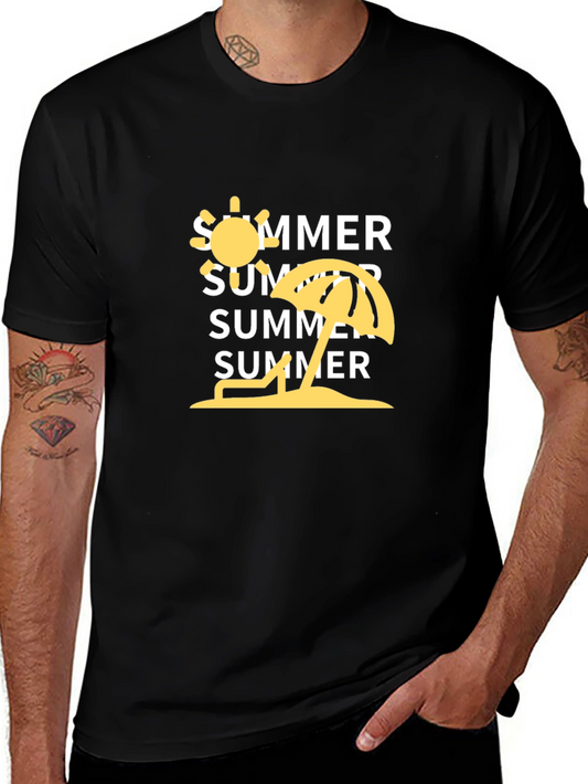 Summer Vibes Graphic Tee - Stylish Black T-Shirt