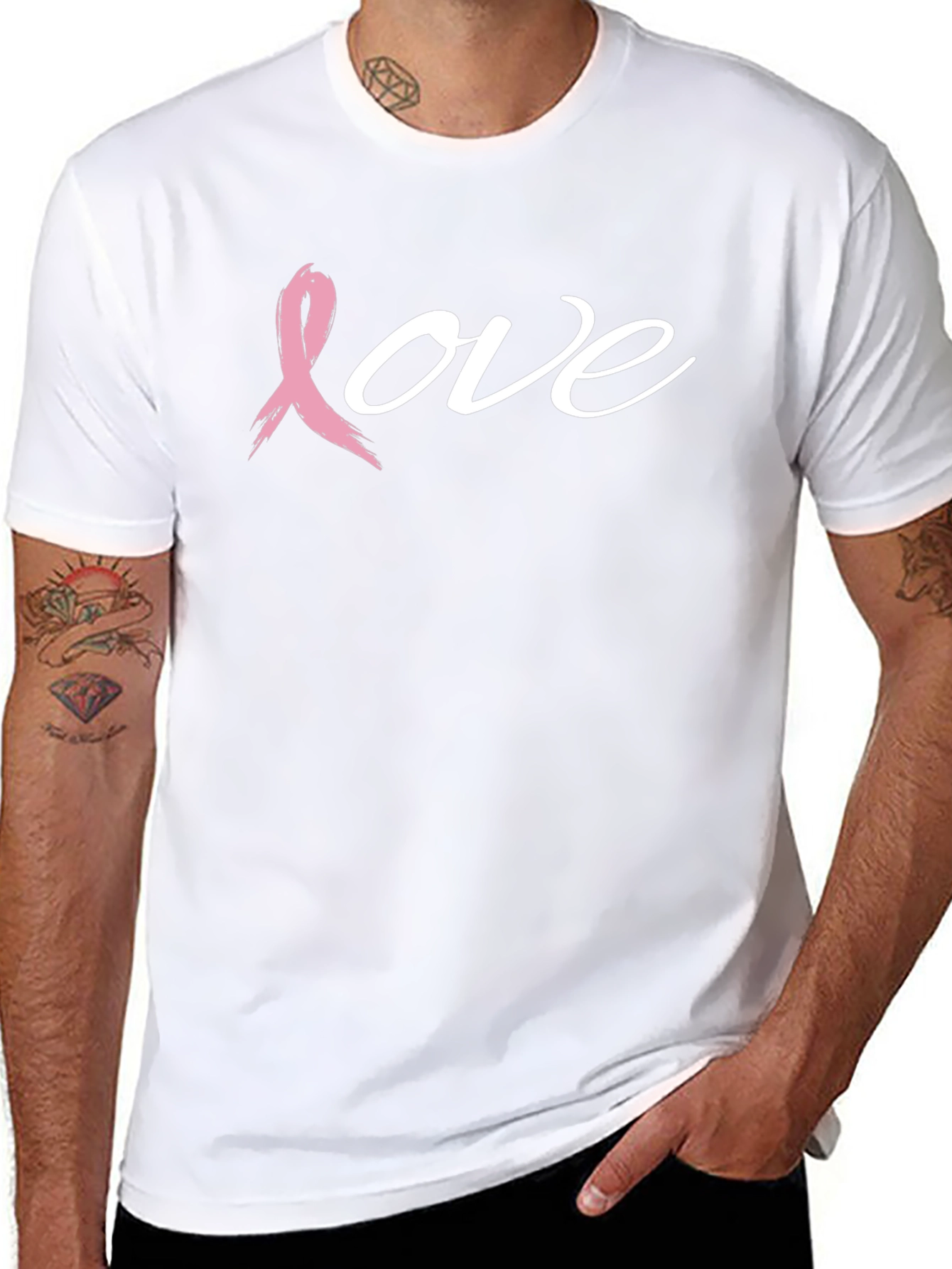 Love Breast Cancer Awareness Ribbon T-Shirt