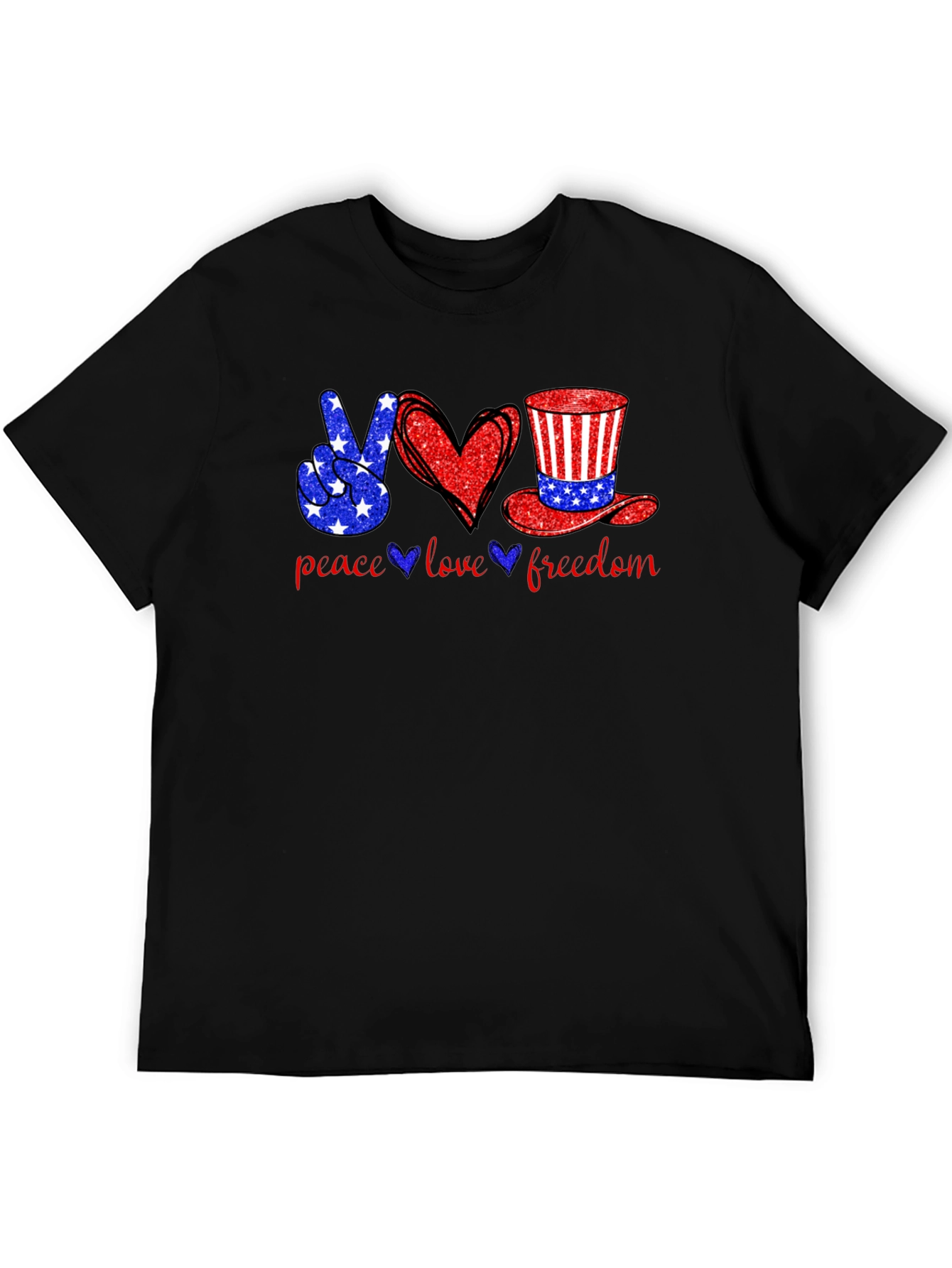 Peace Love Freedom Patriotic T-Shirt