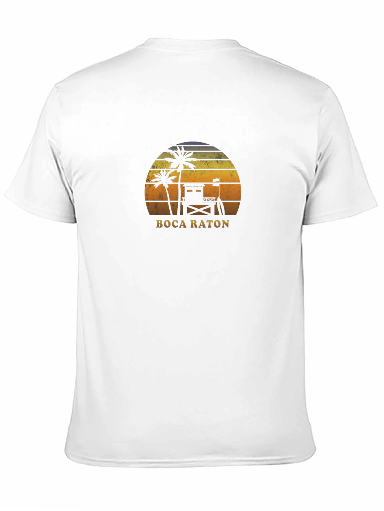 Boca Raton Palm Tree Sunset Graphic T-Shirt