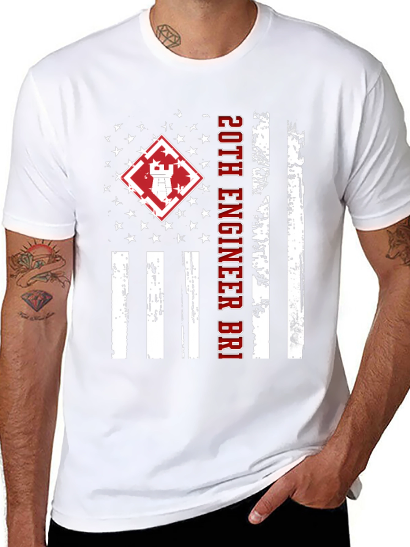20th Engineer Brigade Flag Graphic Tee