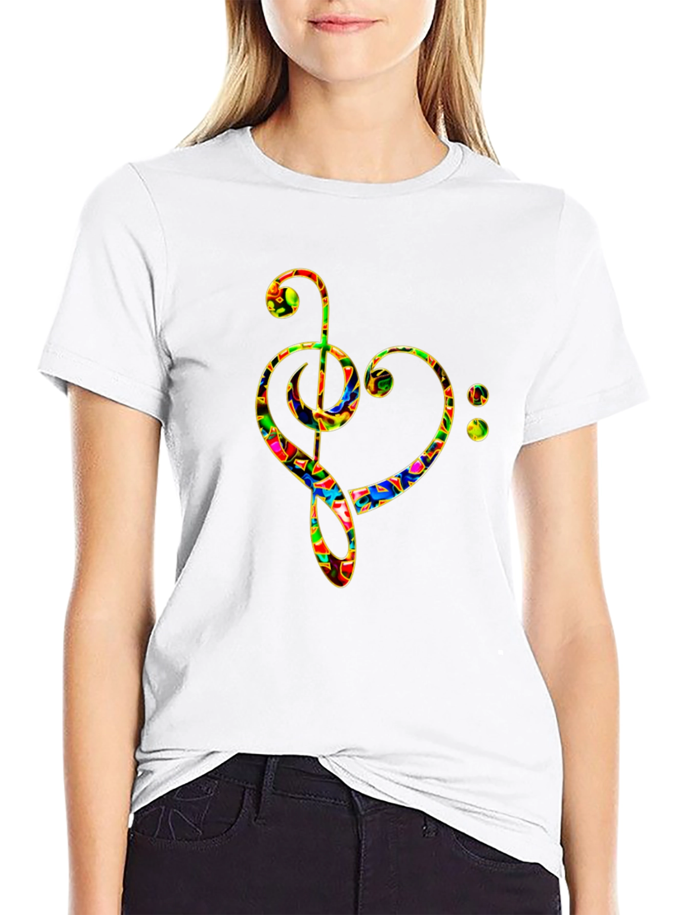 Treble Heart Black T-Shirt