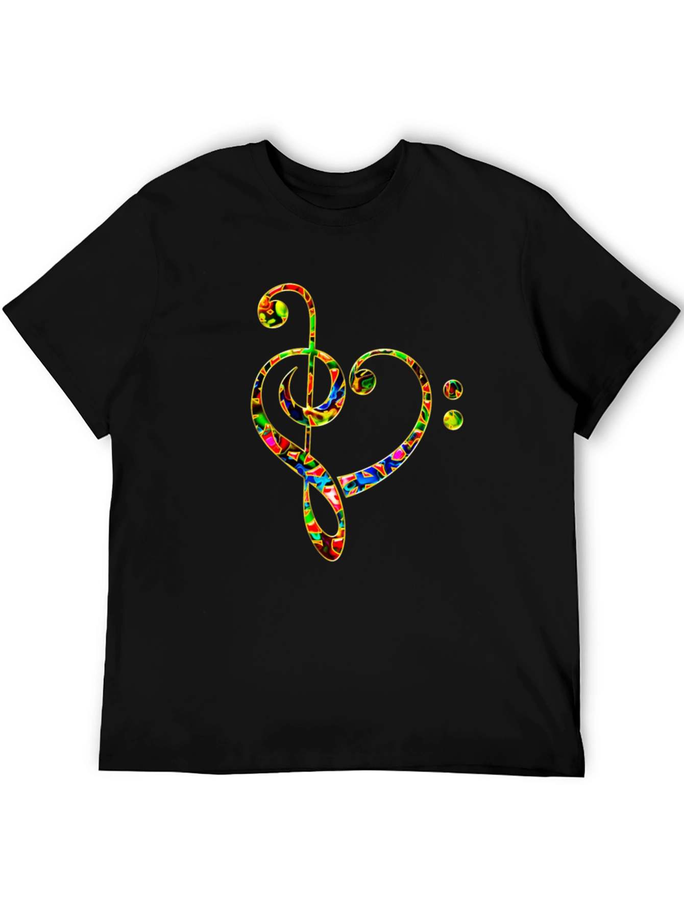 Treble Heart Black T-Shirt
