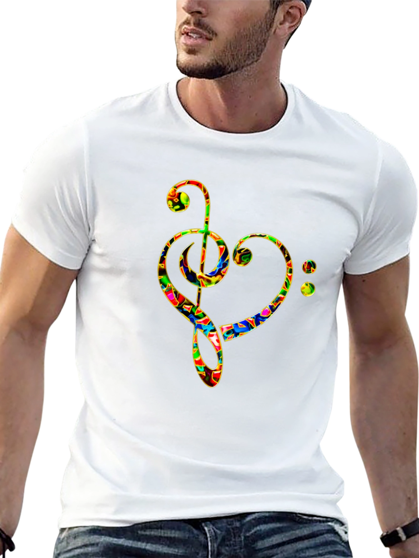 Treble Heart Black T-Shirt