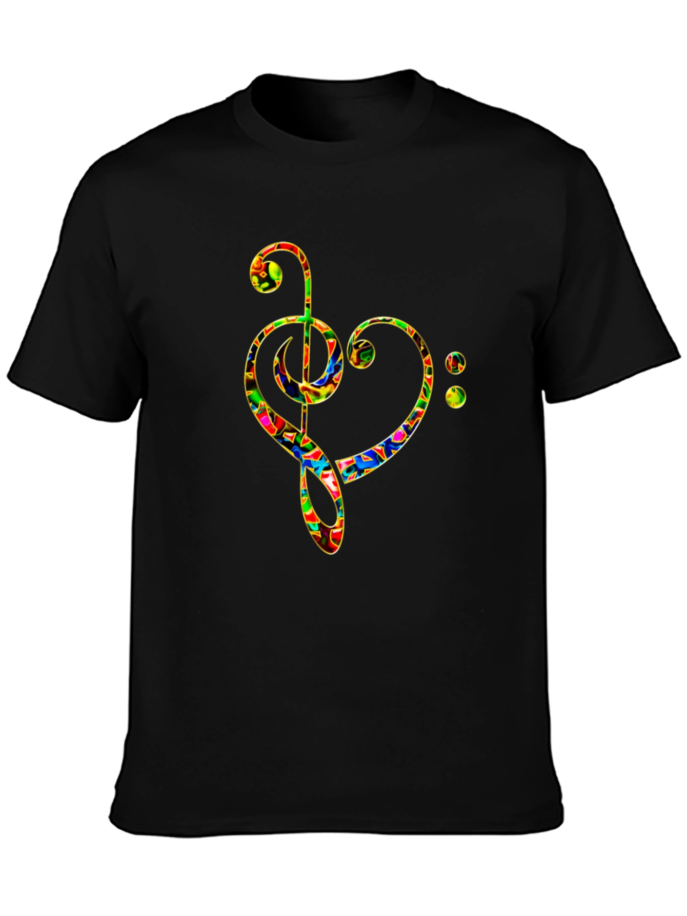 Treble Heart Black T-Shirt