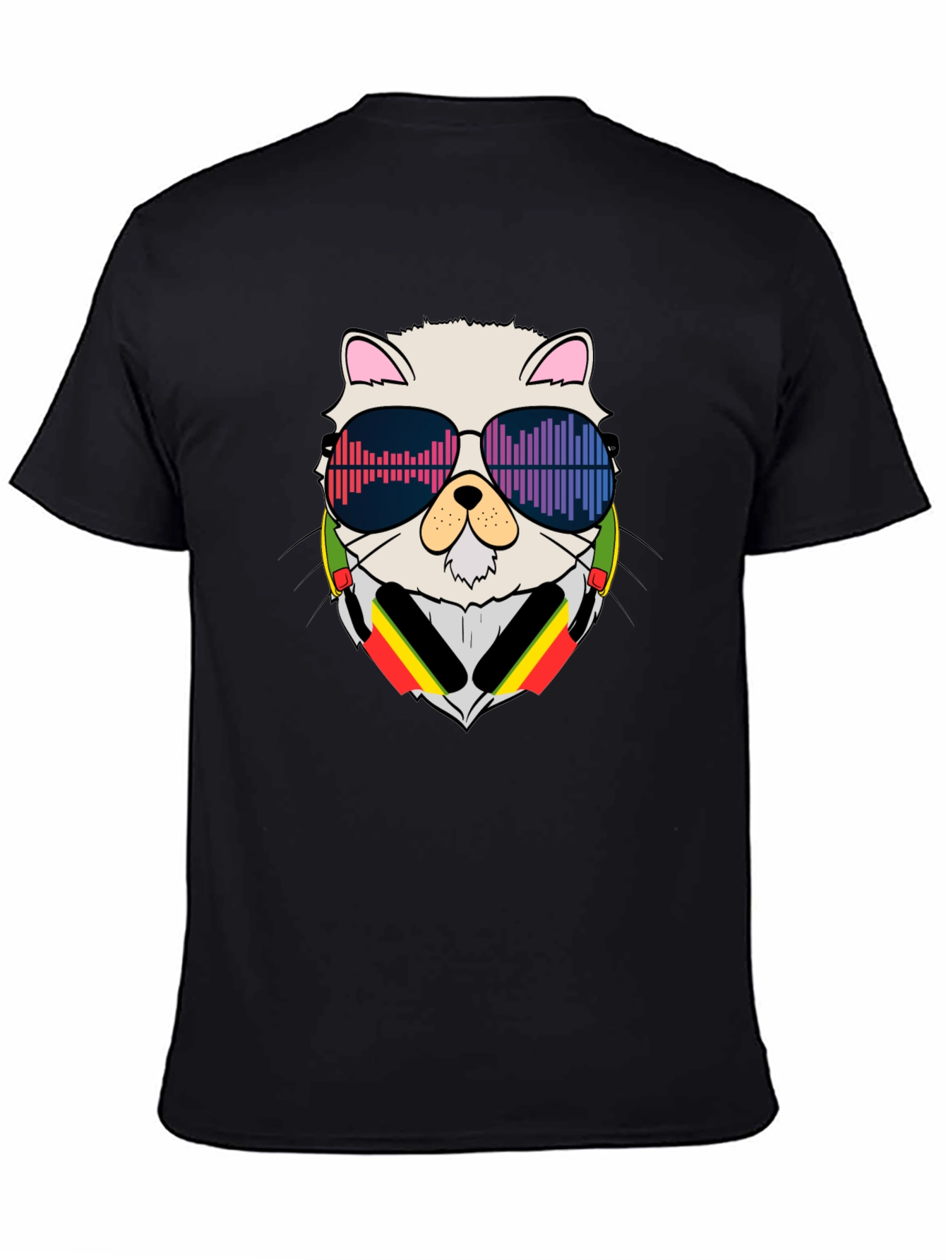Cool Cat DJ Black T-Shirt