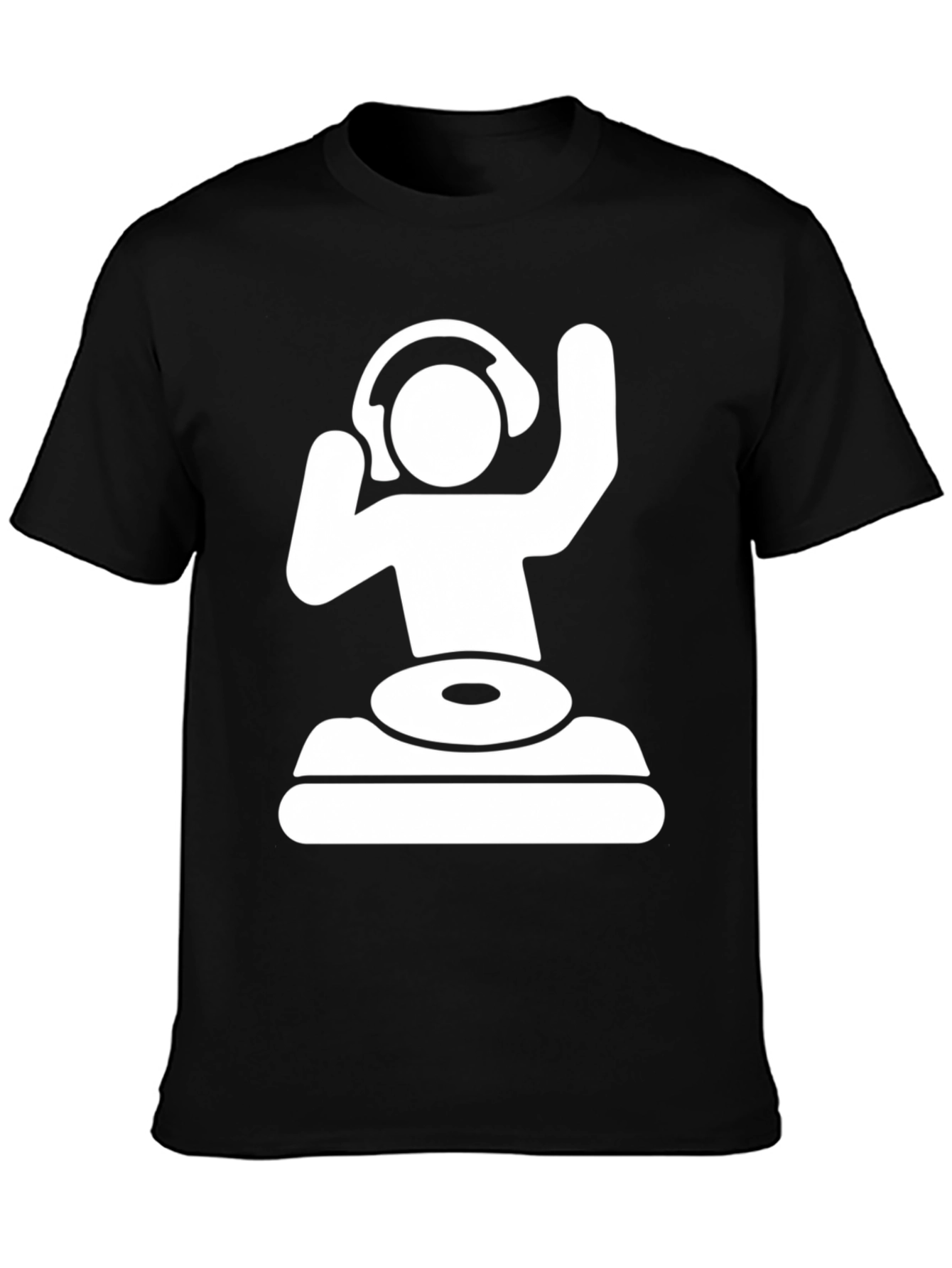 DJ Graphic Tee - Black Crew Neck T-Shirt