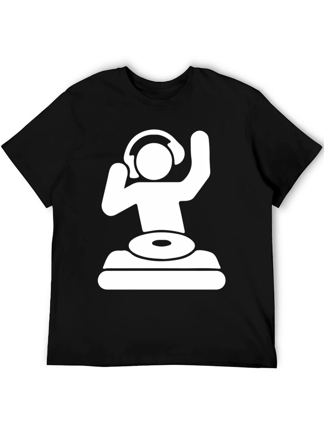 DJ Graphic Tee - Black Crew Neck T-Shirt