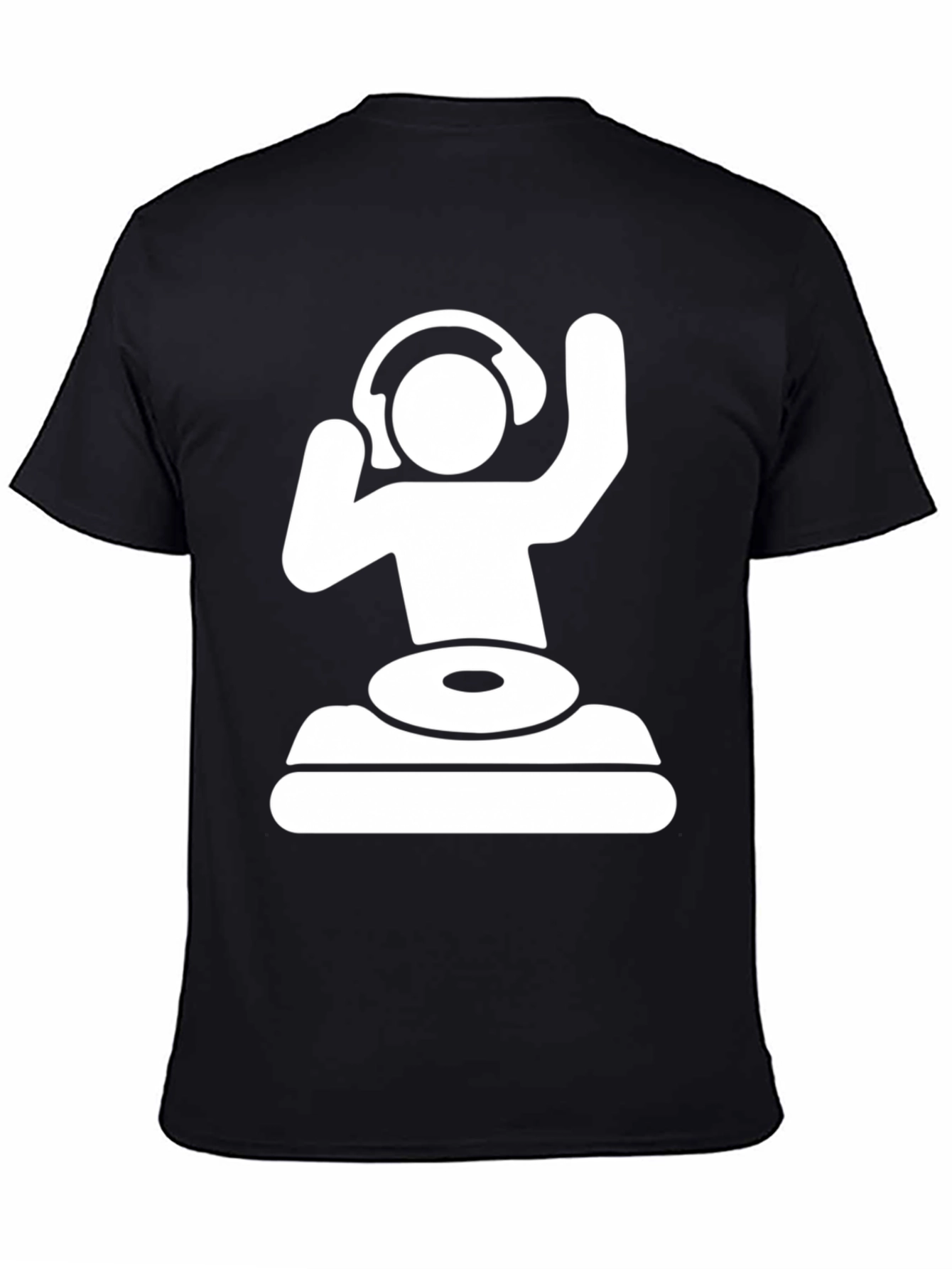 DJ Graphic Tee - Black Crew Neck T-Shirt