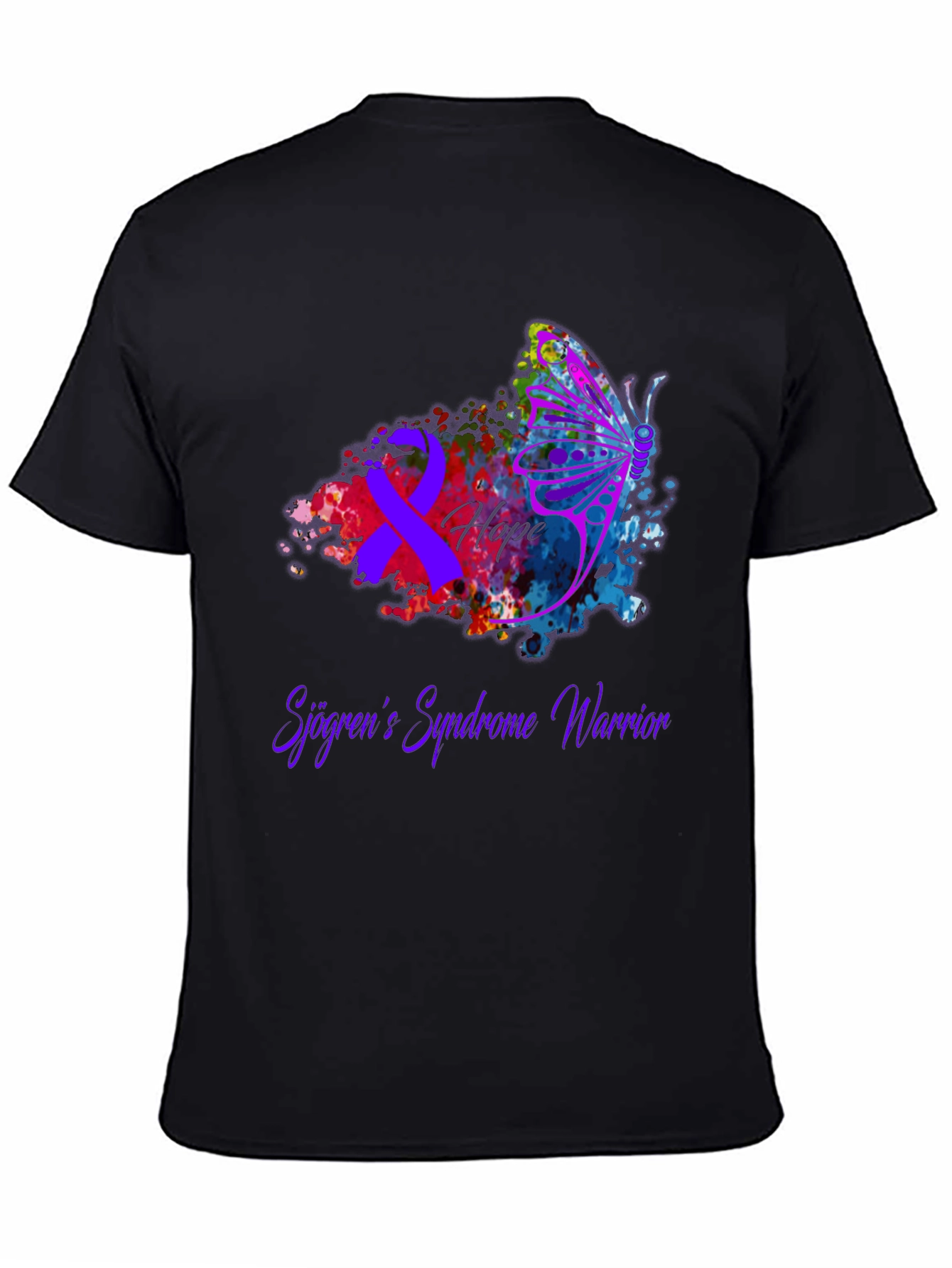 Sjogrens Syndrome Warrior T-Shirt - Hope Butterfly Awareness