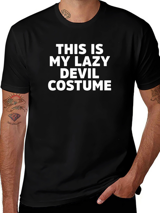 Lazy Devil Costume T-Shirt - Funny Halloween Tee