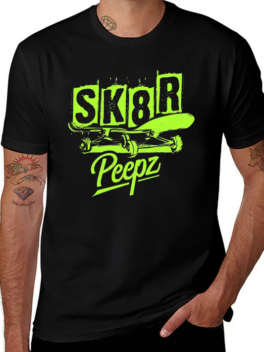 SK8R Peepz Graphic Tee - Skateboarder Style