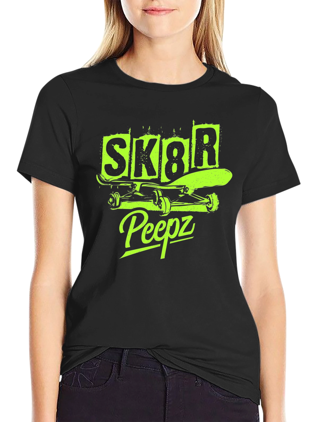 SK8R Peepz Graphic Tee - Skateboarder Style