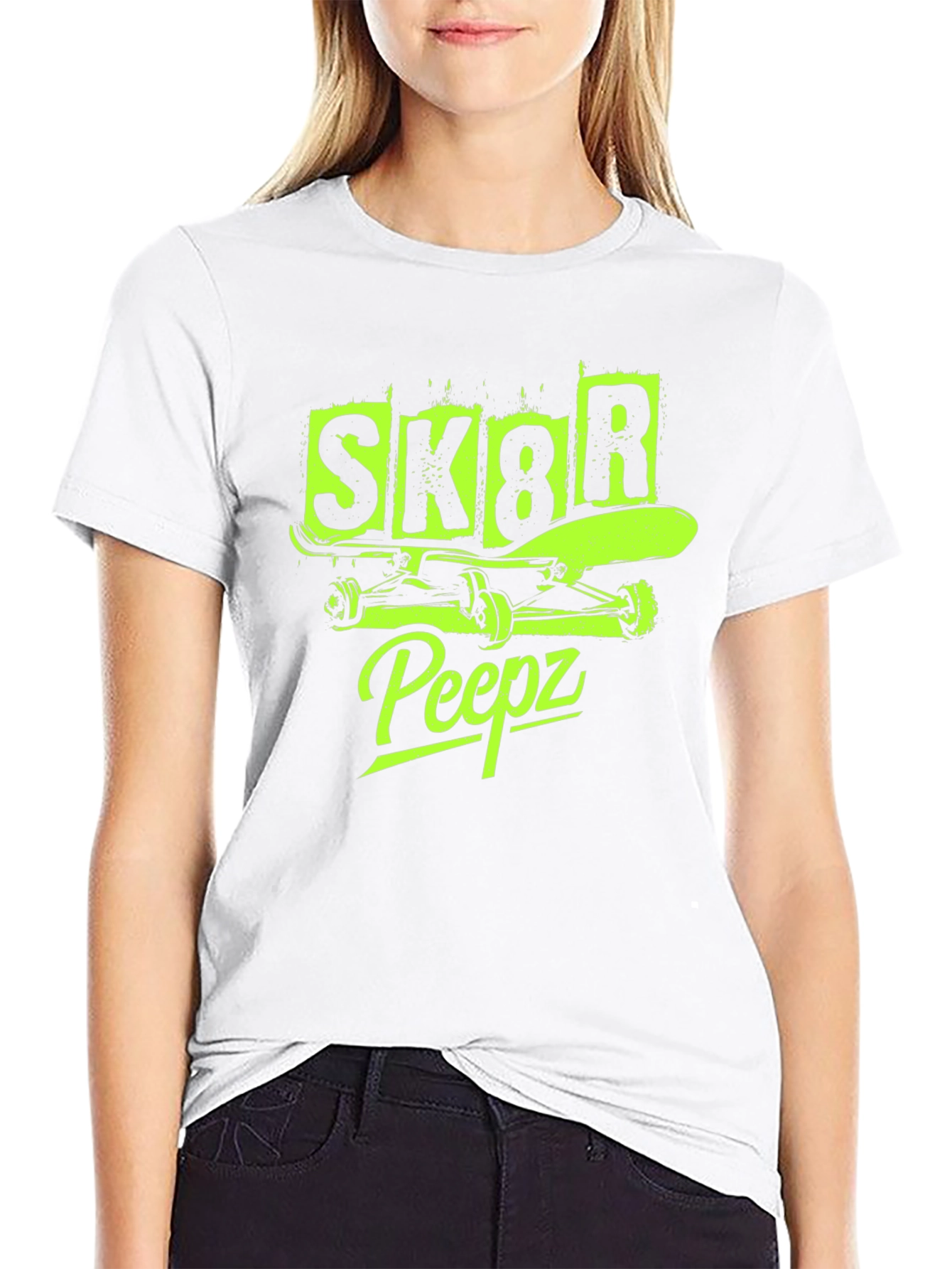 SK8R Peepz Graphic Tee - Skateboarder Style
